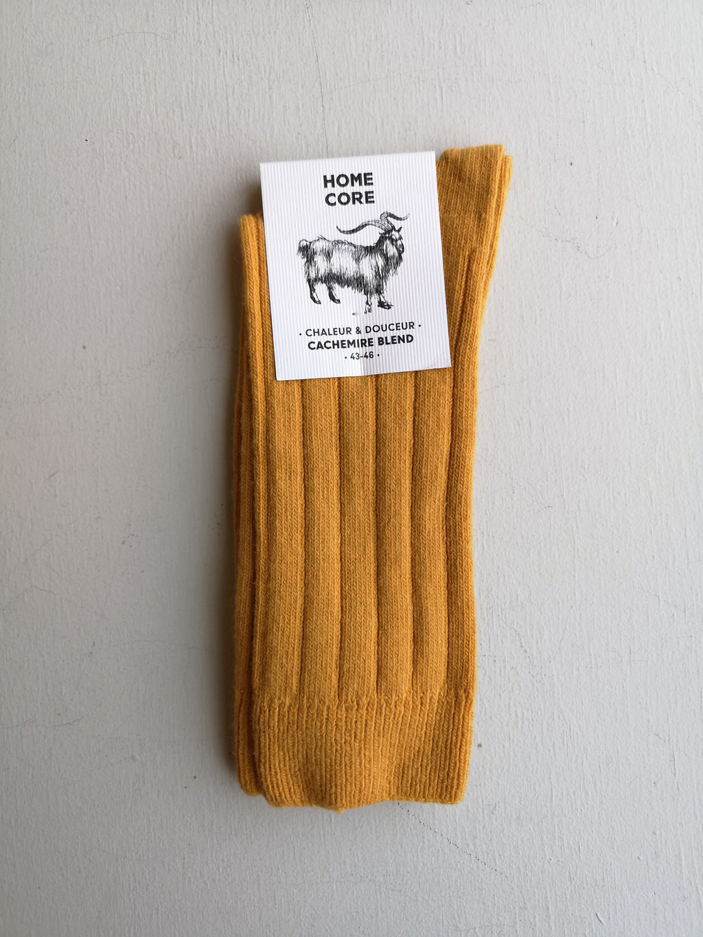 Homecore Cashmere Socks - Dijon Yellow