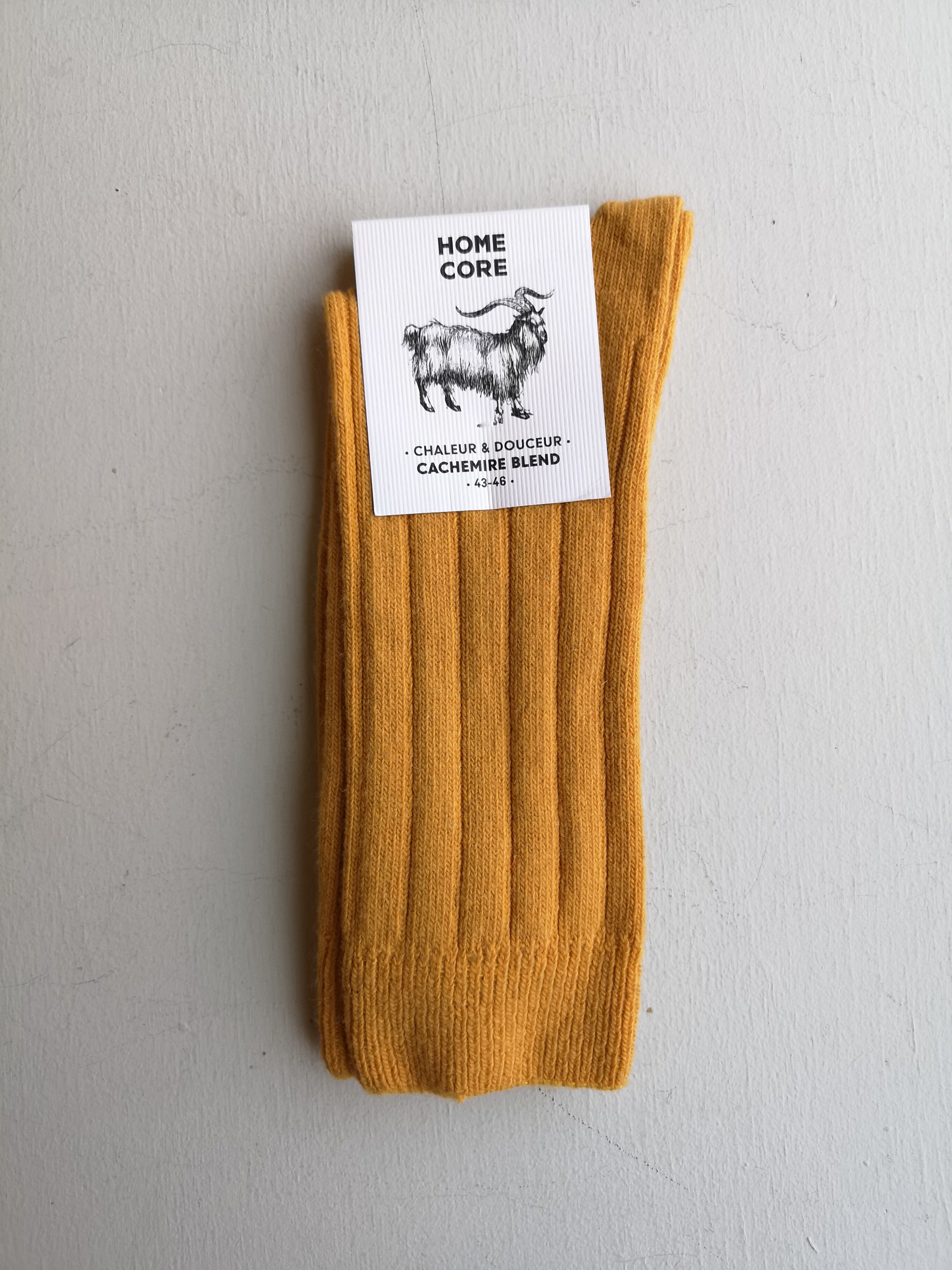 Homecore Cashmere Socks - Dijon Yellow