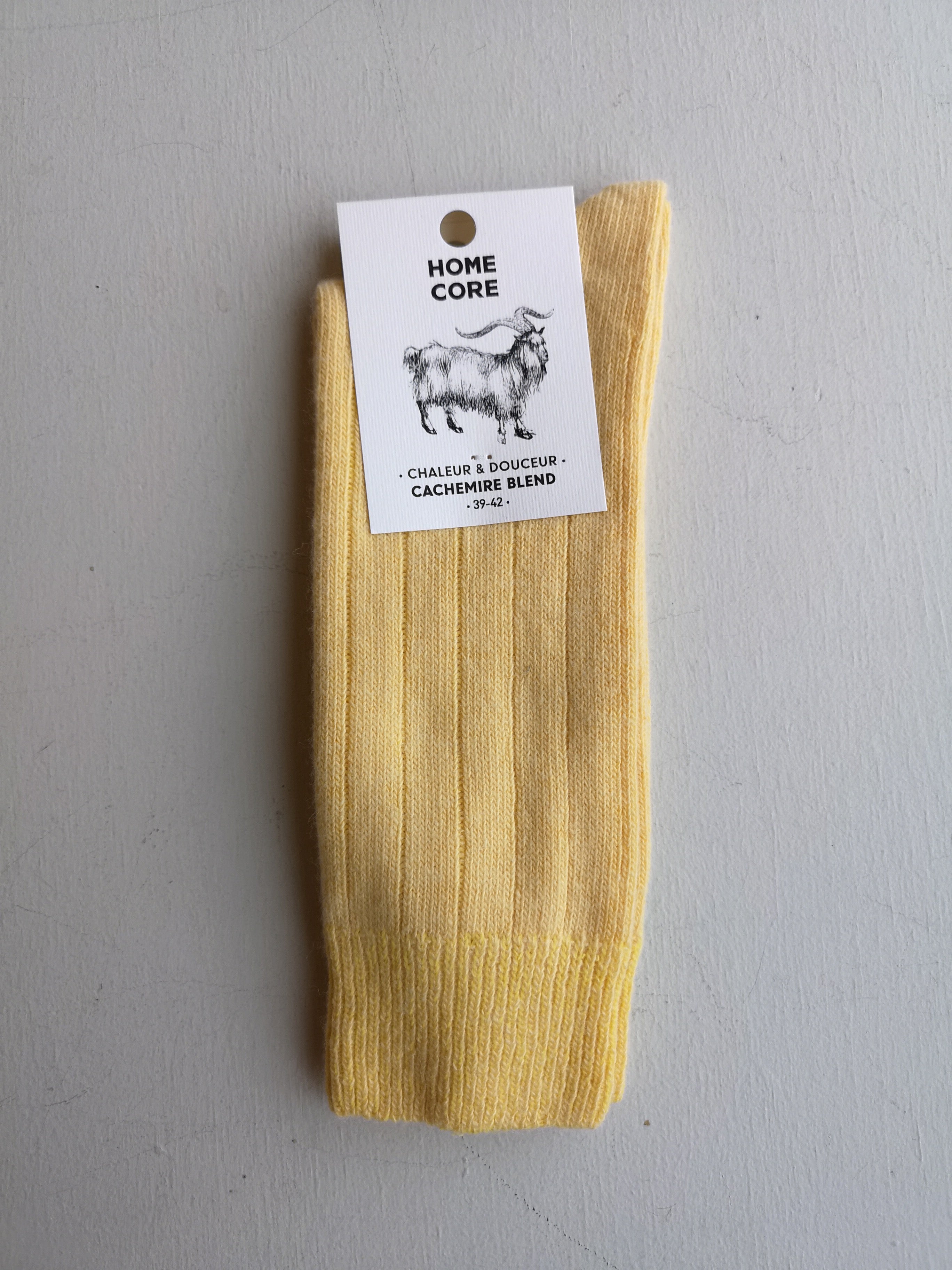 Homecore Cashmere Socks - Easter Yellow