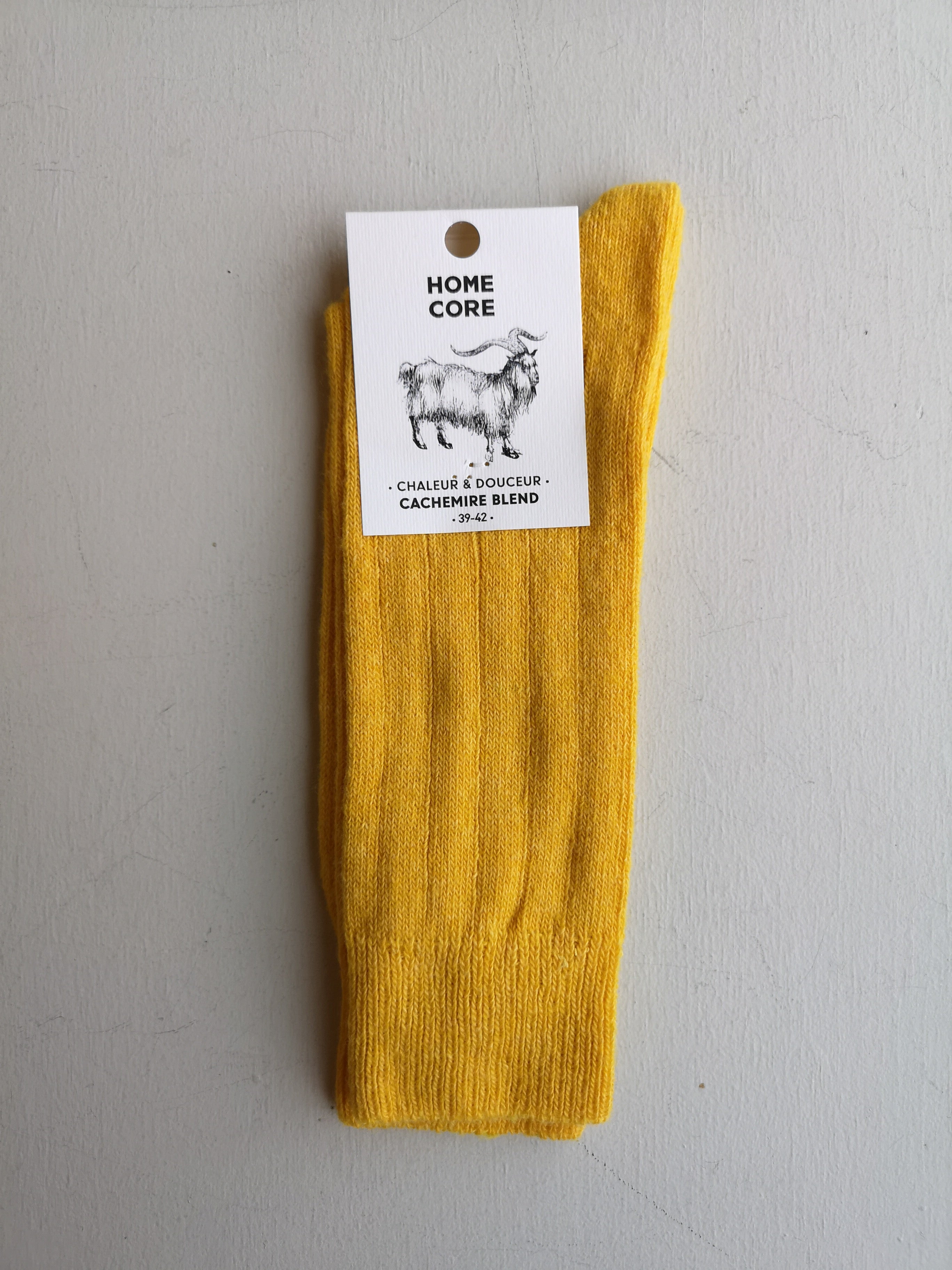 Homecore Cashmere Socks - Mustard