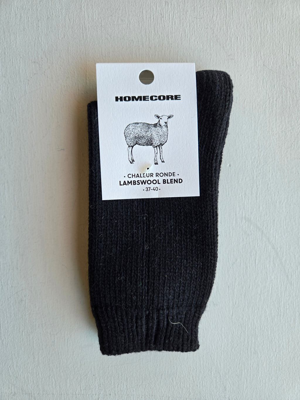 Homecore Lambswool Socks - Black