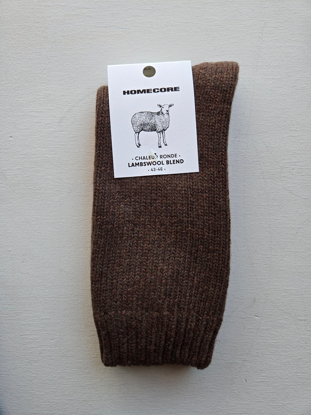 Homecore Lambswool Socks - Brown