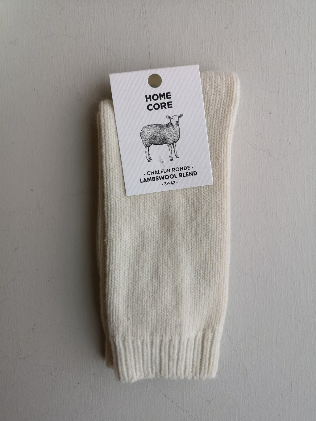 Homecore Lambswool Socks - Cream