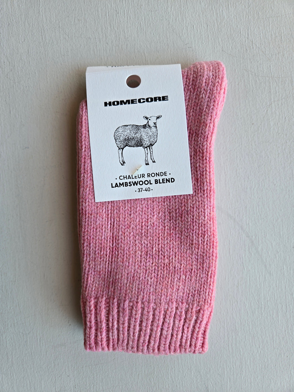 Homecore Lambswool Socks - Dusty Pink