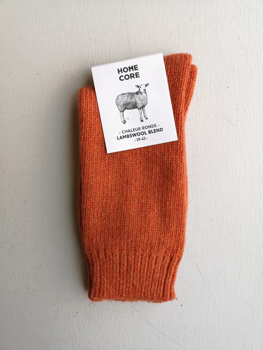 Homecore Lambswool Socks - Orange