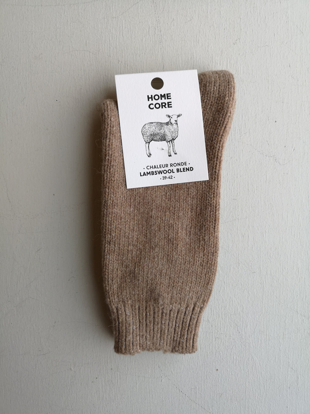 Homecore Lambswool Socks - Rustic Oak