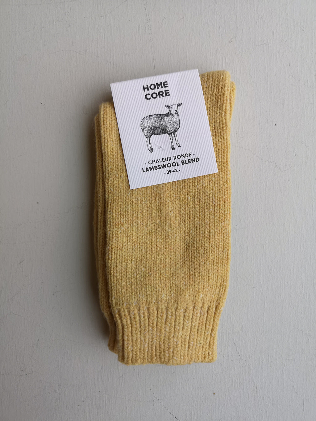 Homecore Lambswool Socks - Yellow