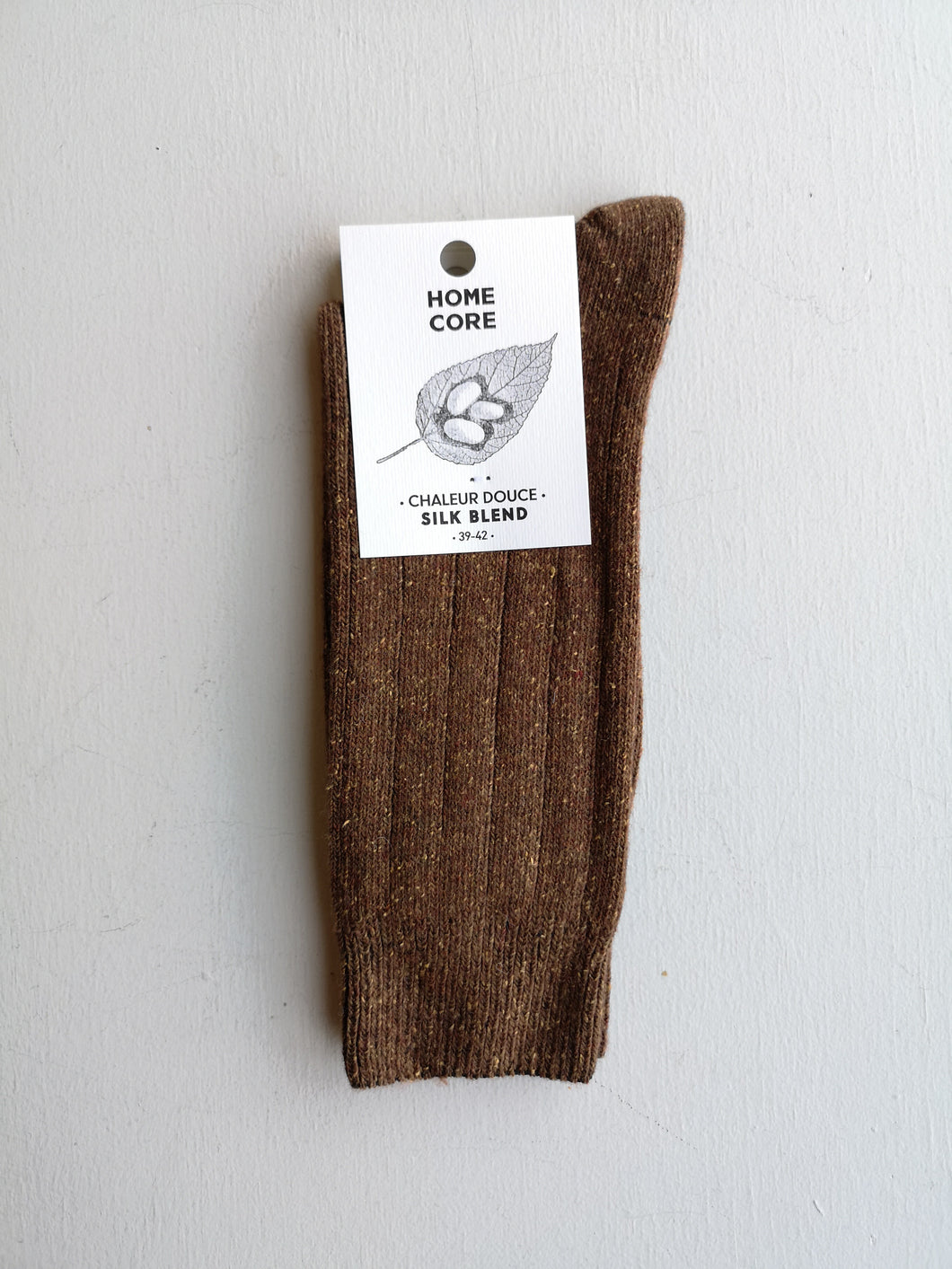 Homecore Silk Blend Socks - Ash Brown