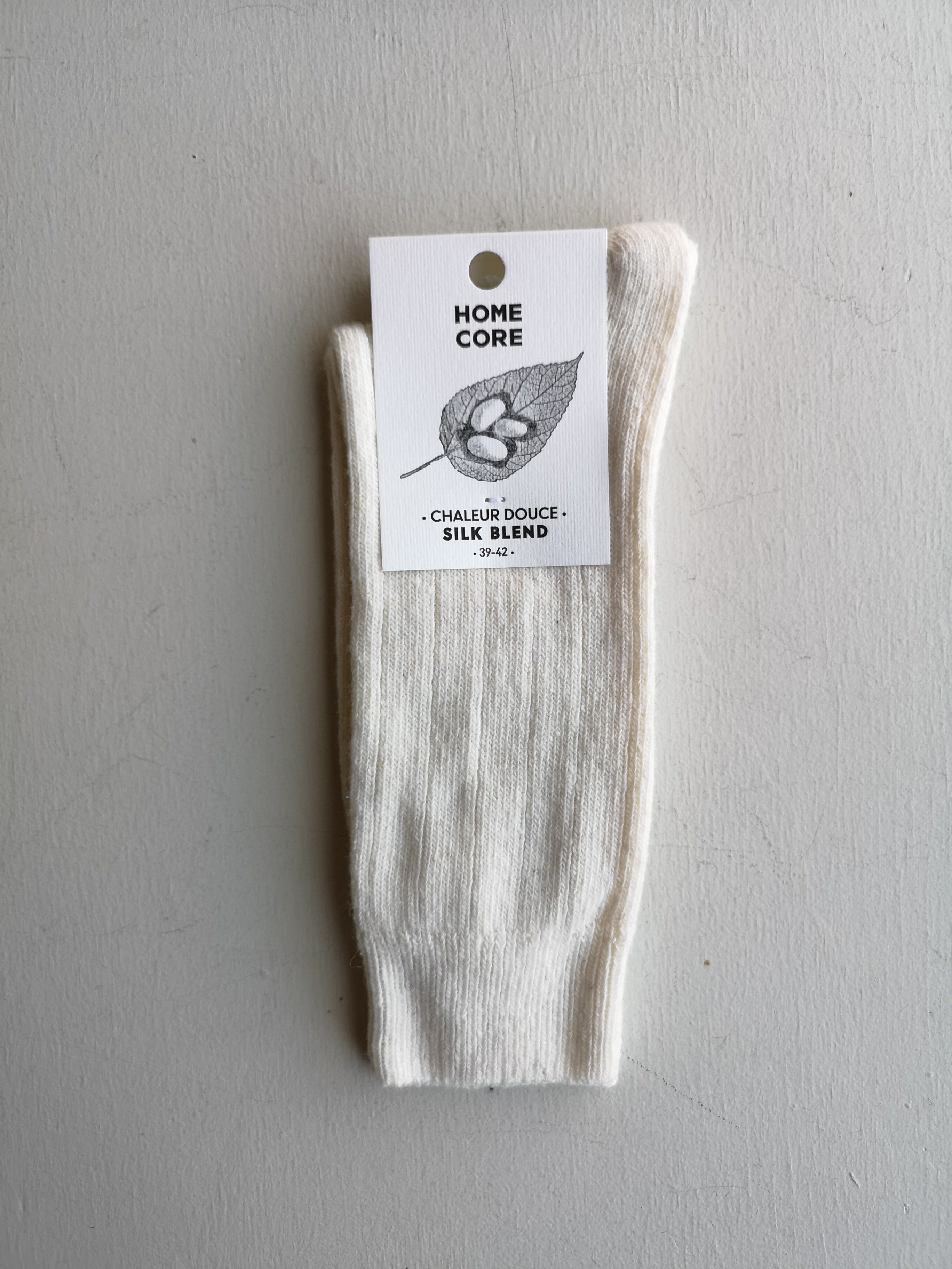Homecore Silk Blend Socks - Cream
