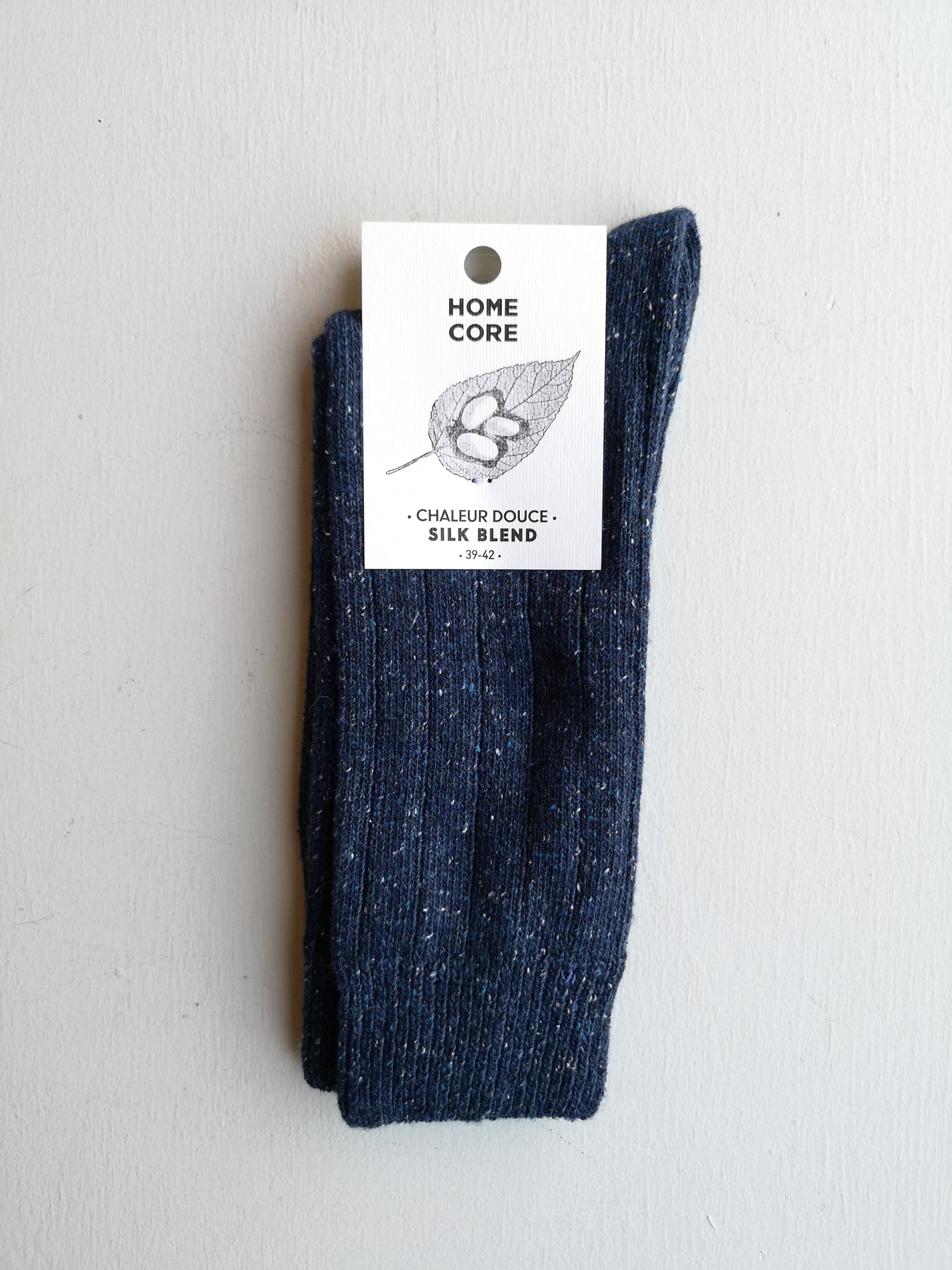 Homecore Silk Blend Socks - Dark Blue