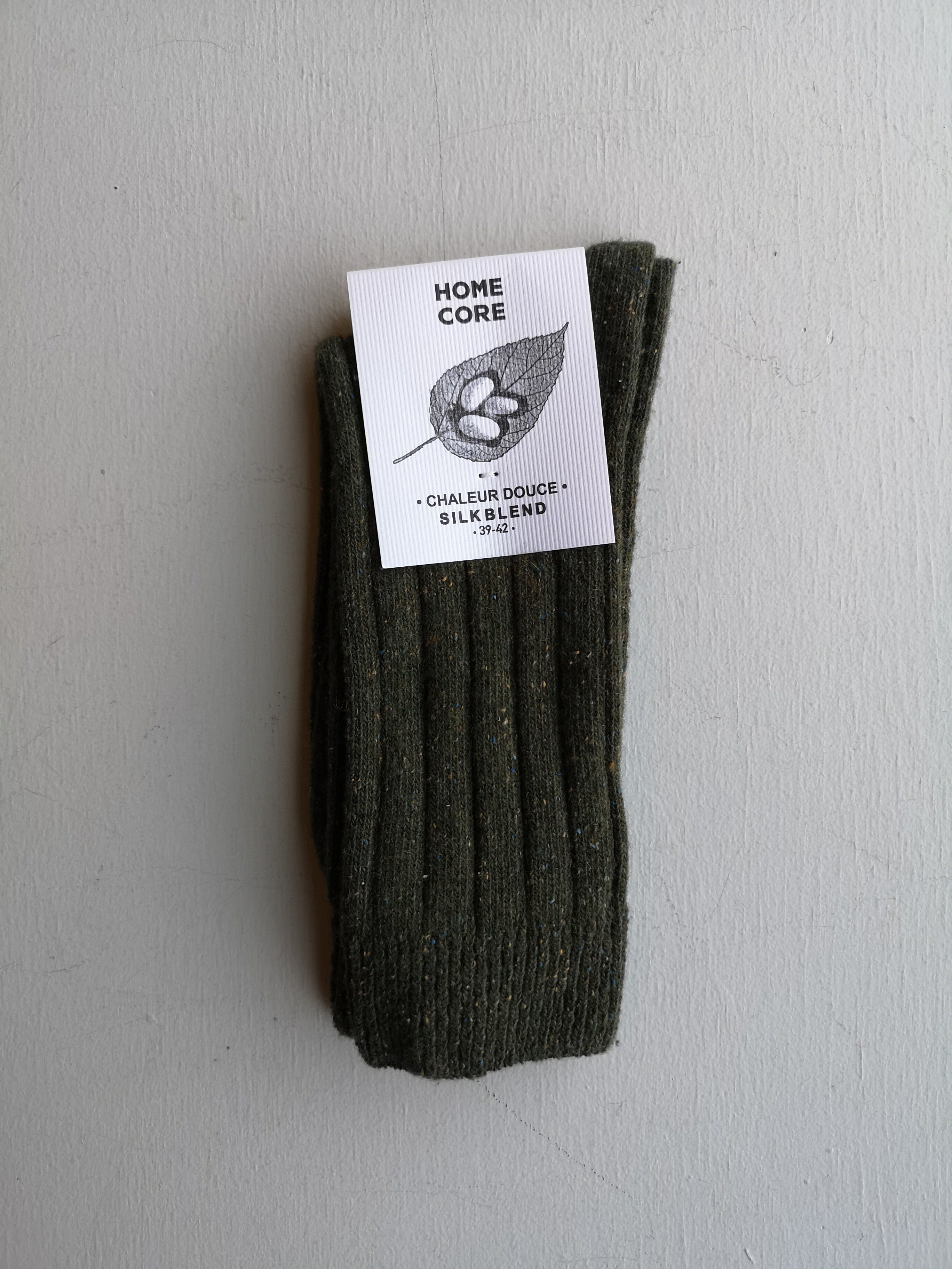 Homecore Silk Blend Socks - Dark Green