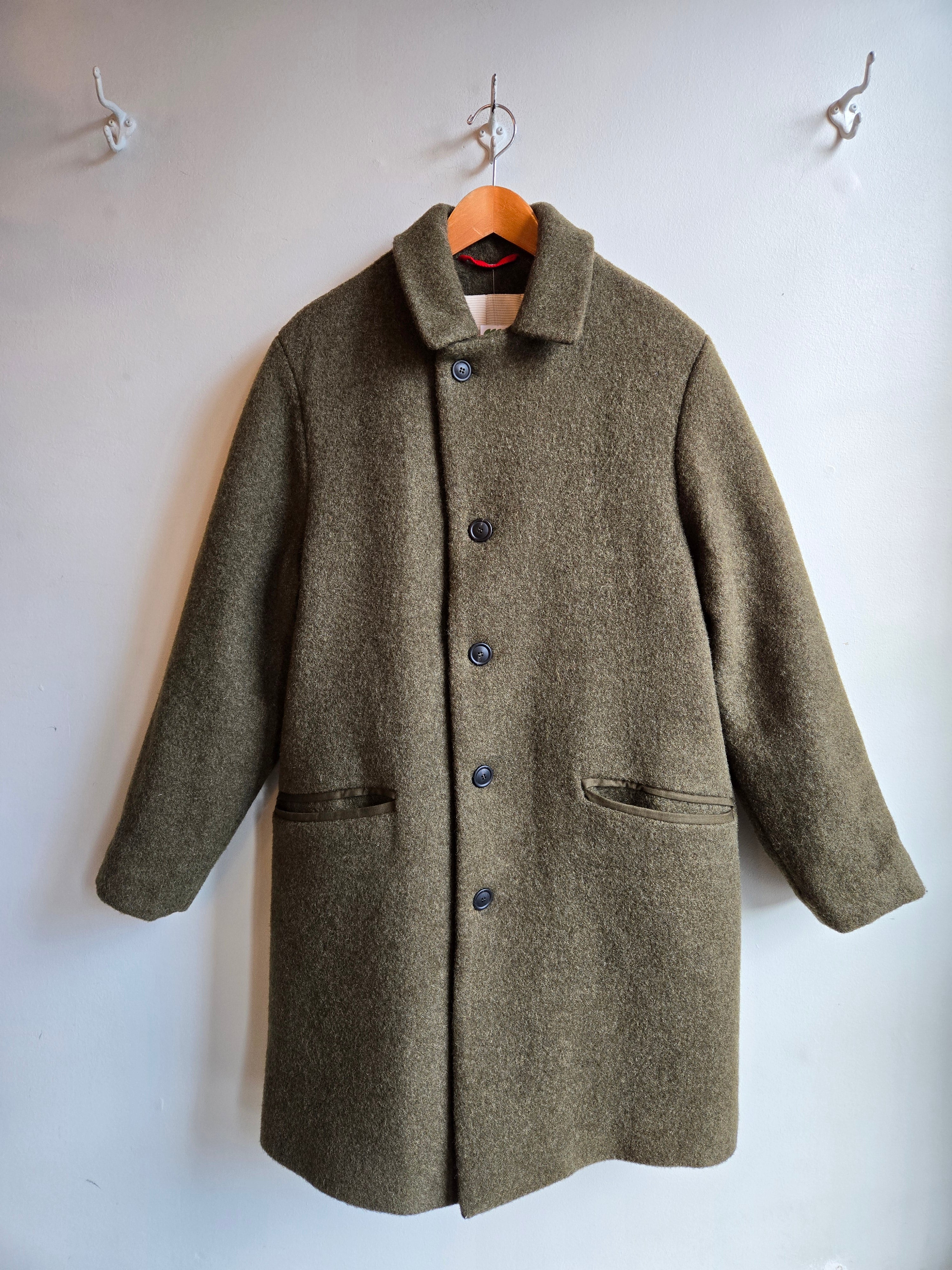 Homecore Steve Sheep Wool Coat - Greenery - green side