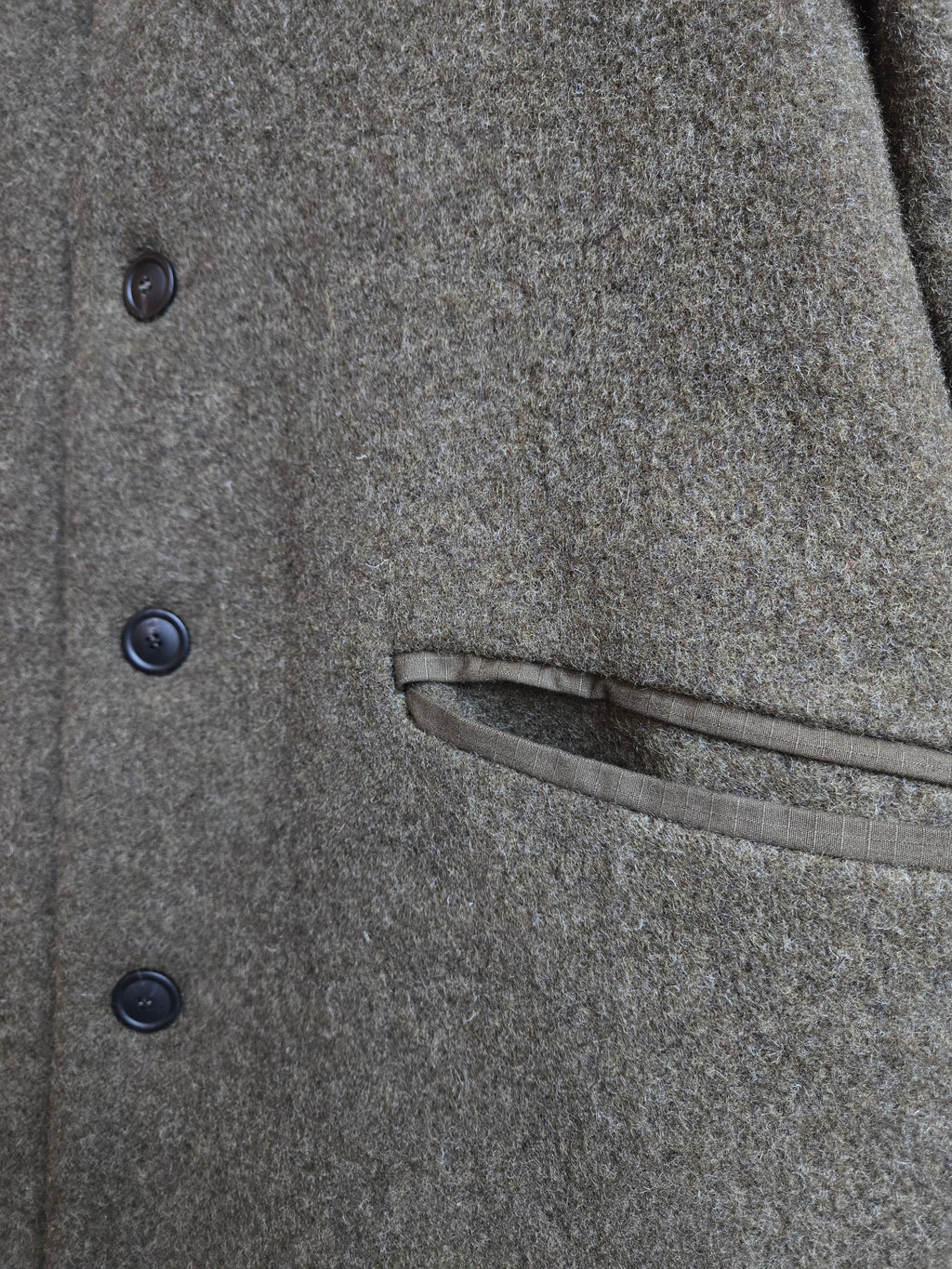 Homecore Steve Sheep Wool Coat - Greenery - green side pocket