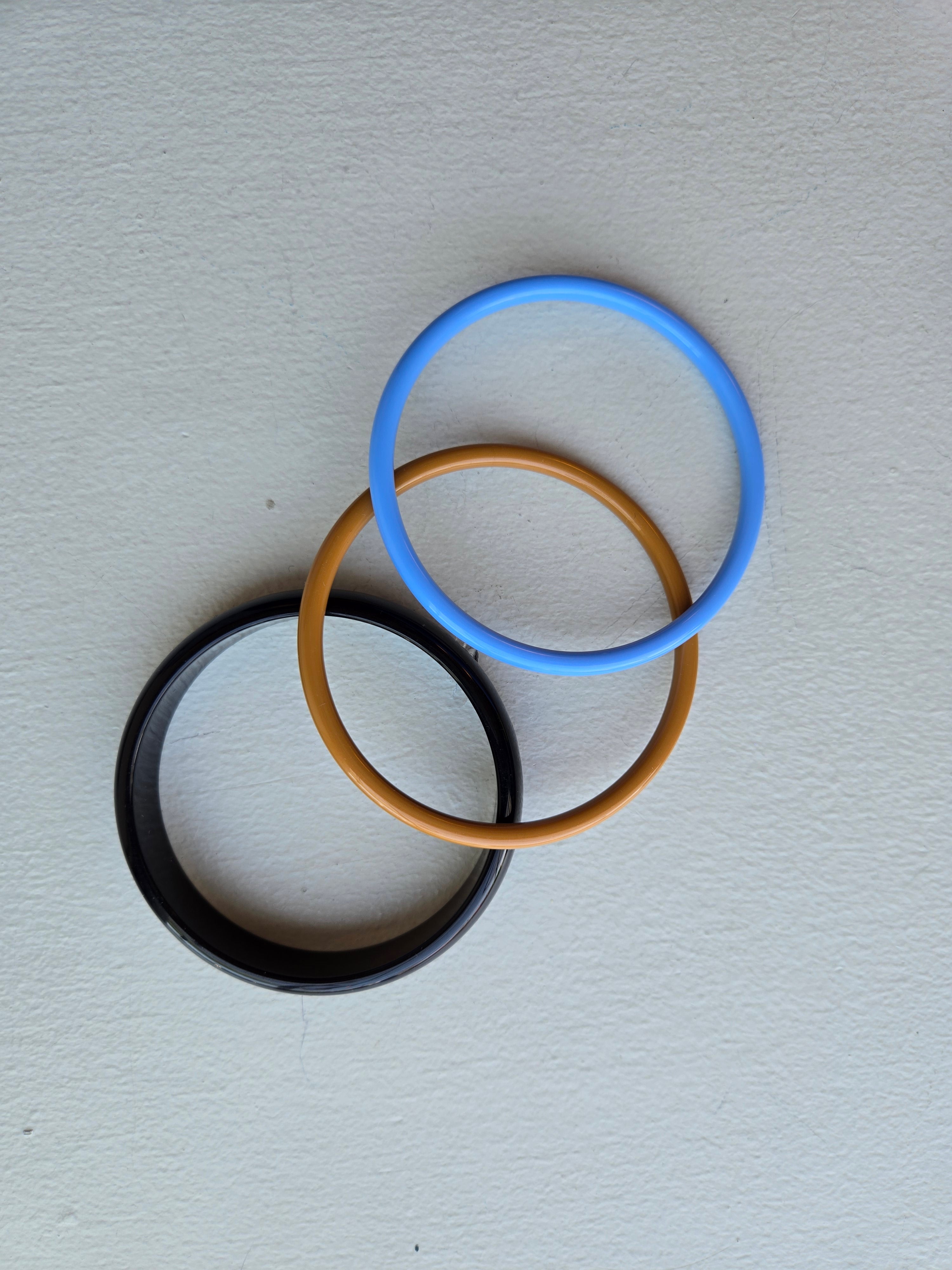 Ina Seifart - Armreifen Bracelet - Black/Sky/Mocca