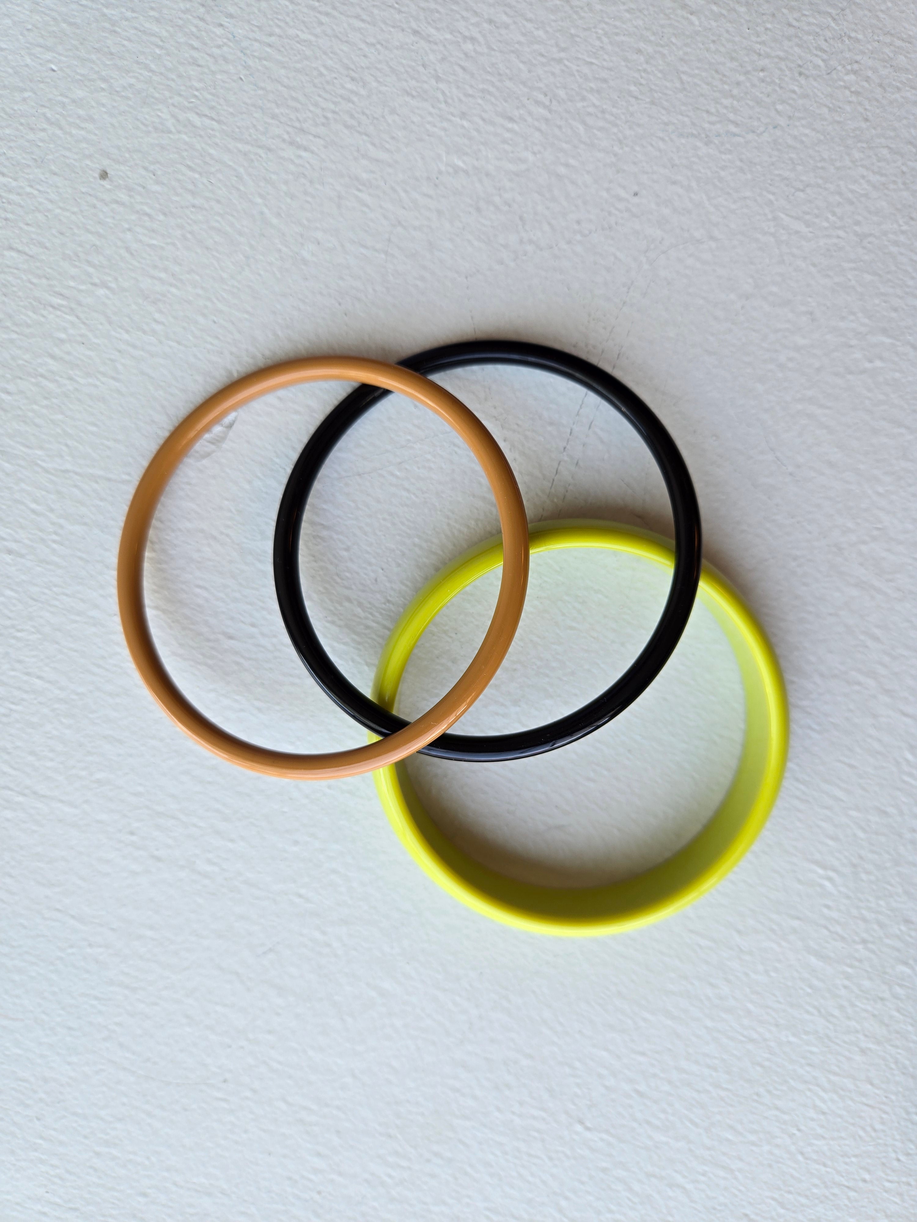 Ina Seifart - Armreifen Bracelet - Lime/Black/Mocca