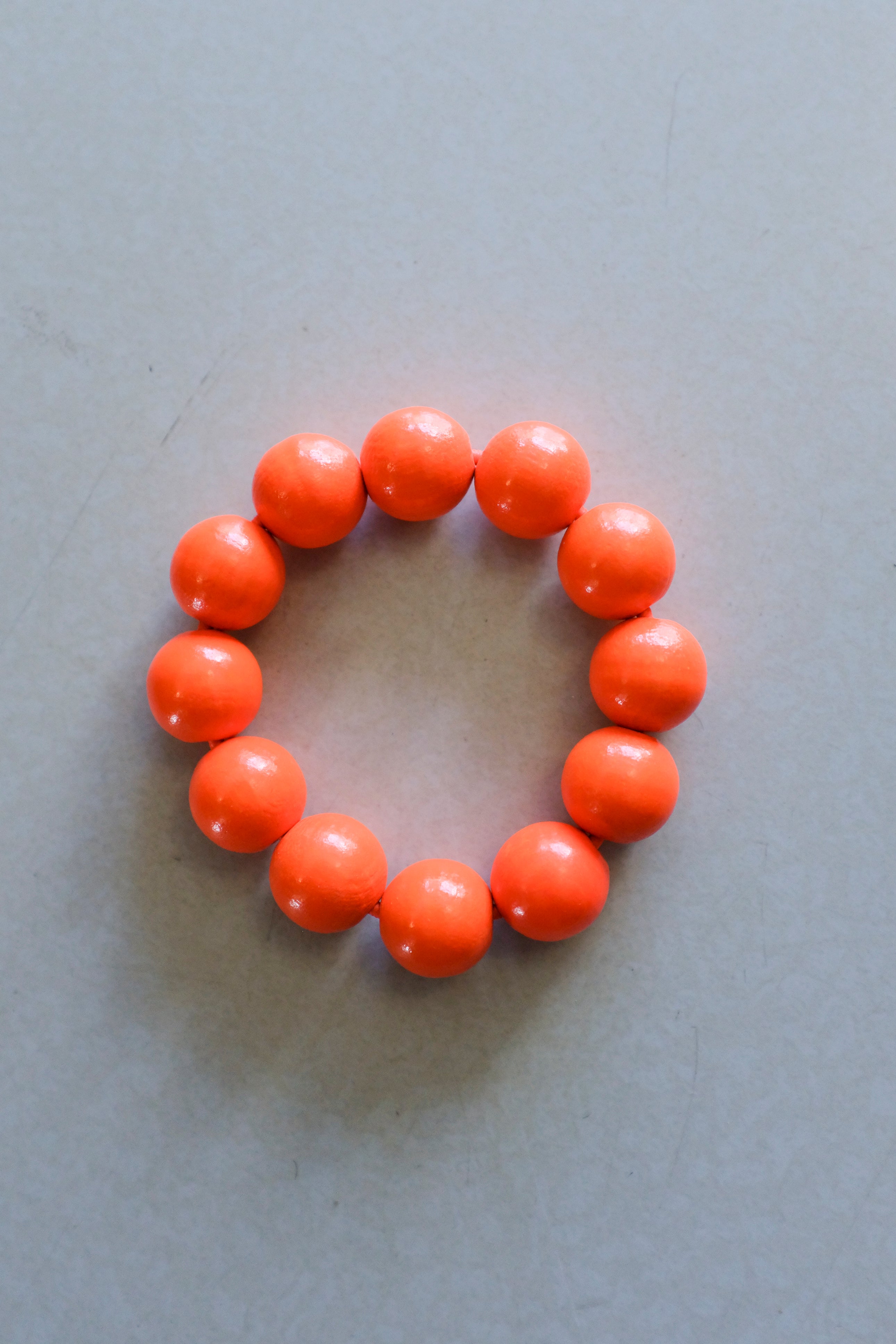 Ina Seifart - Big Perlen Bracelet - neon orange