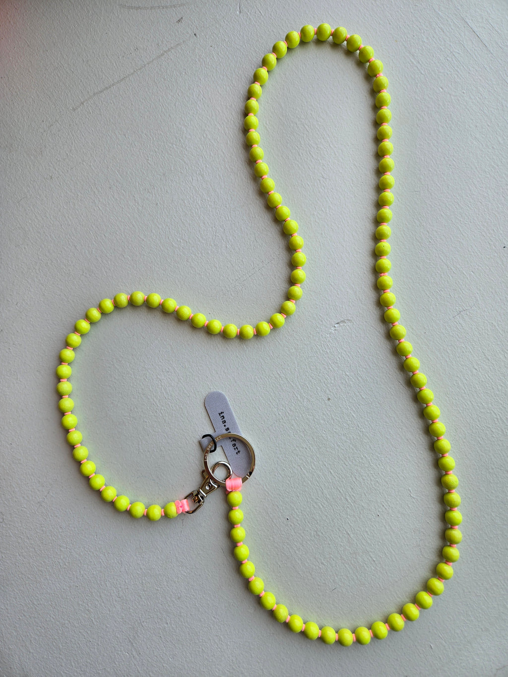 Ina Seifart - Handykette Phone Necklace - Lime w/Rose rope