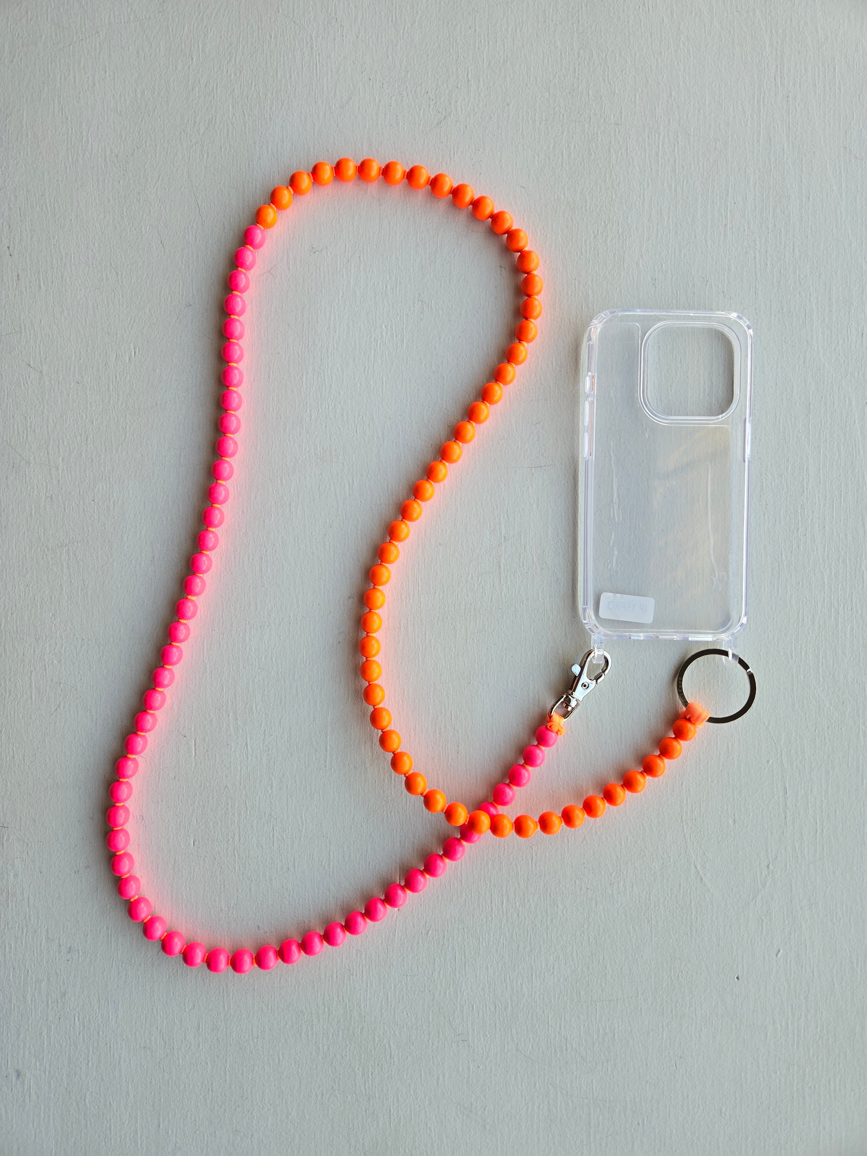 Ina Seifart - Handykette Phone Necklace - pink and orange