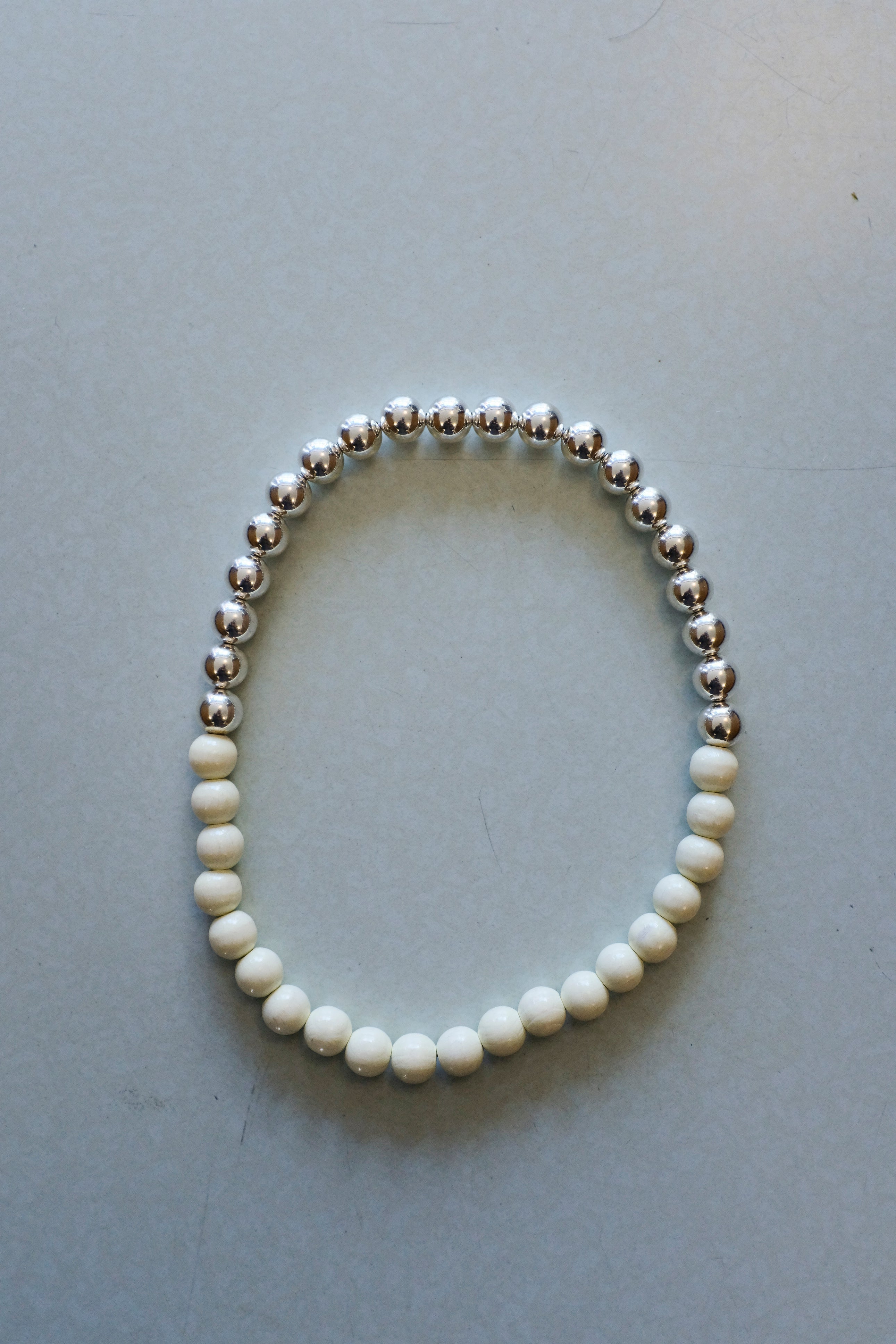 Ina Seifart - Perlen Necklace - Silver/Wood - opal