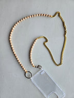 Ina Seifart - Perlenpanzer Phone Necklace - Natural/Brass