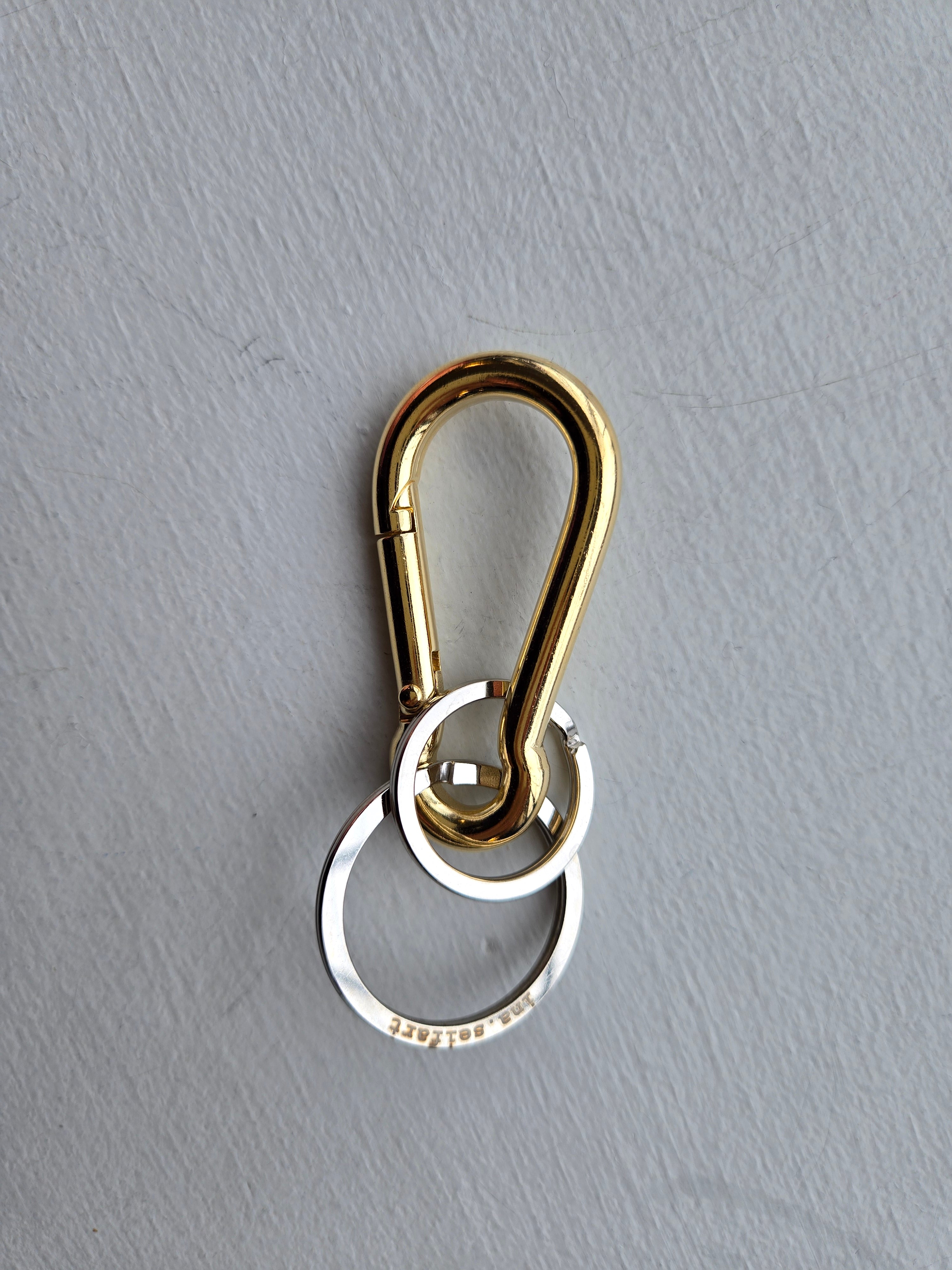 Ina Seifart - Small Karabiner Keychain - Gold plated steel
