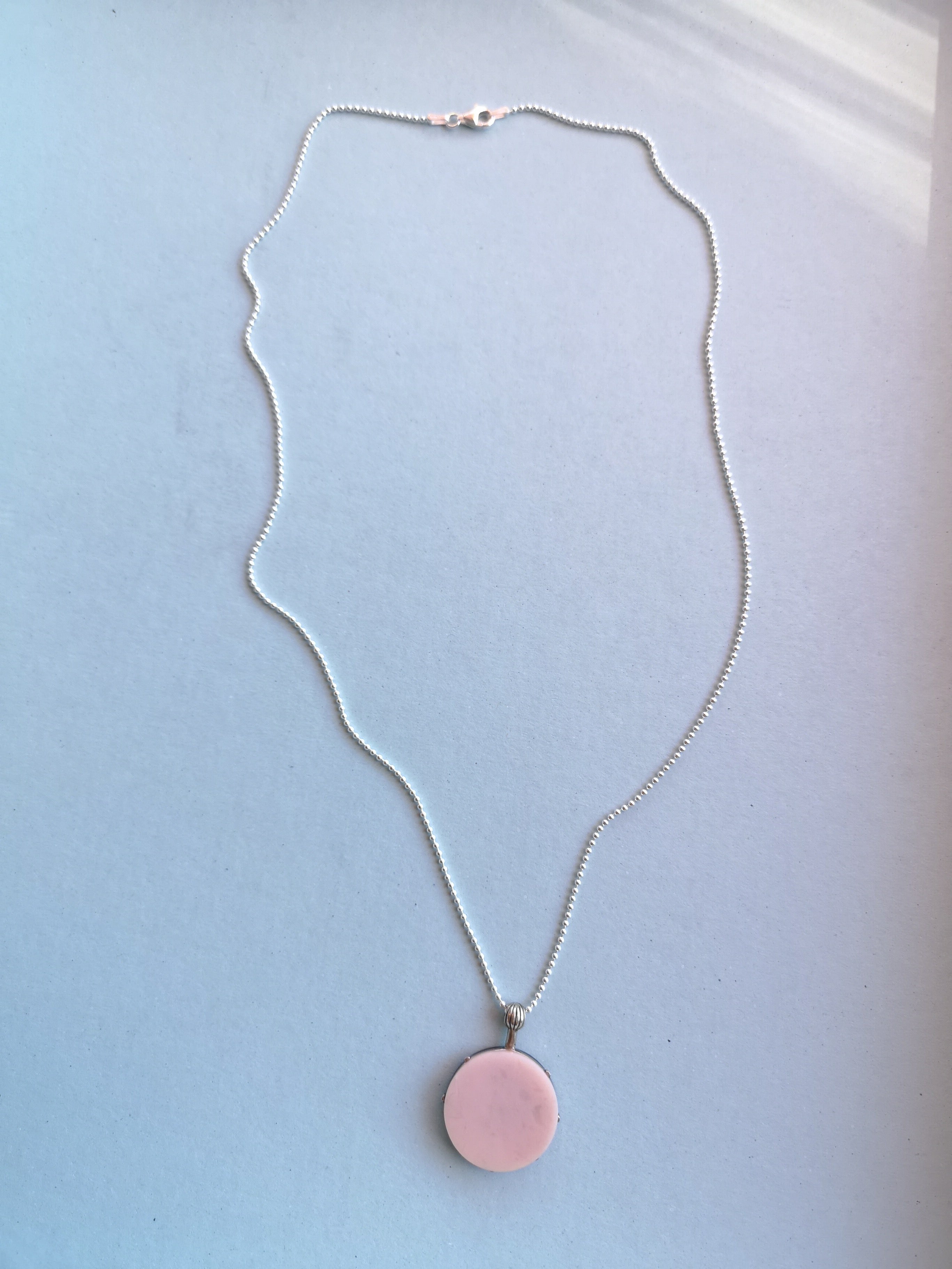 Lacar - Cronos Necklace - Black Jade and Pink Opal