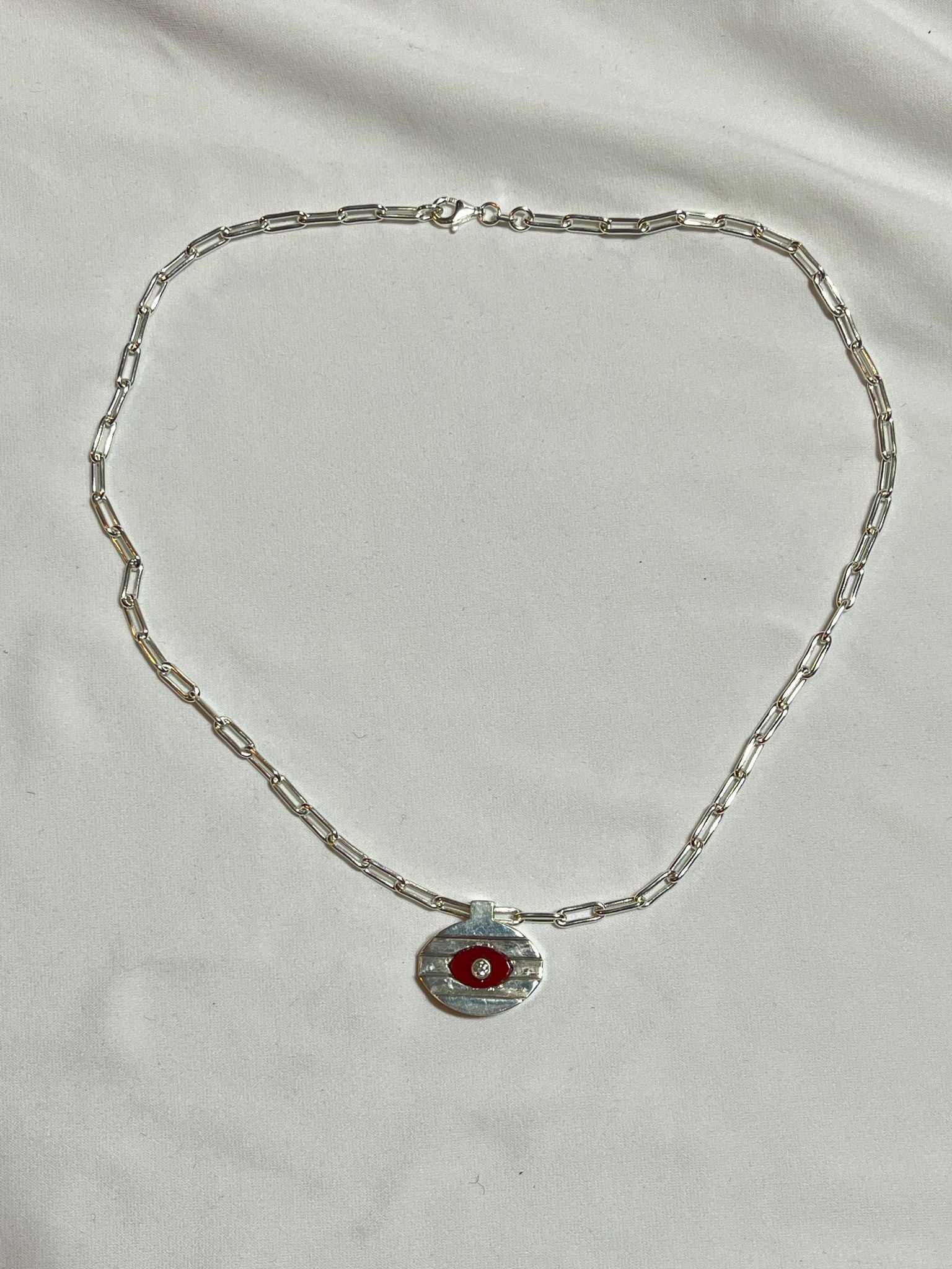 Lacar - Ridge Necklace - Carnelian w/White Diamond