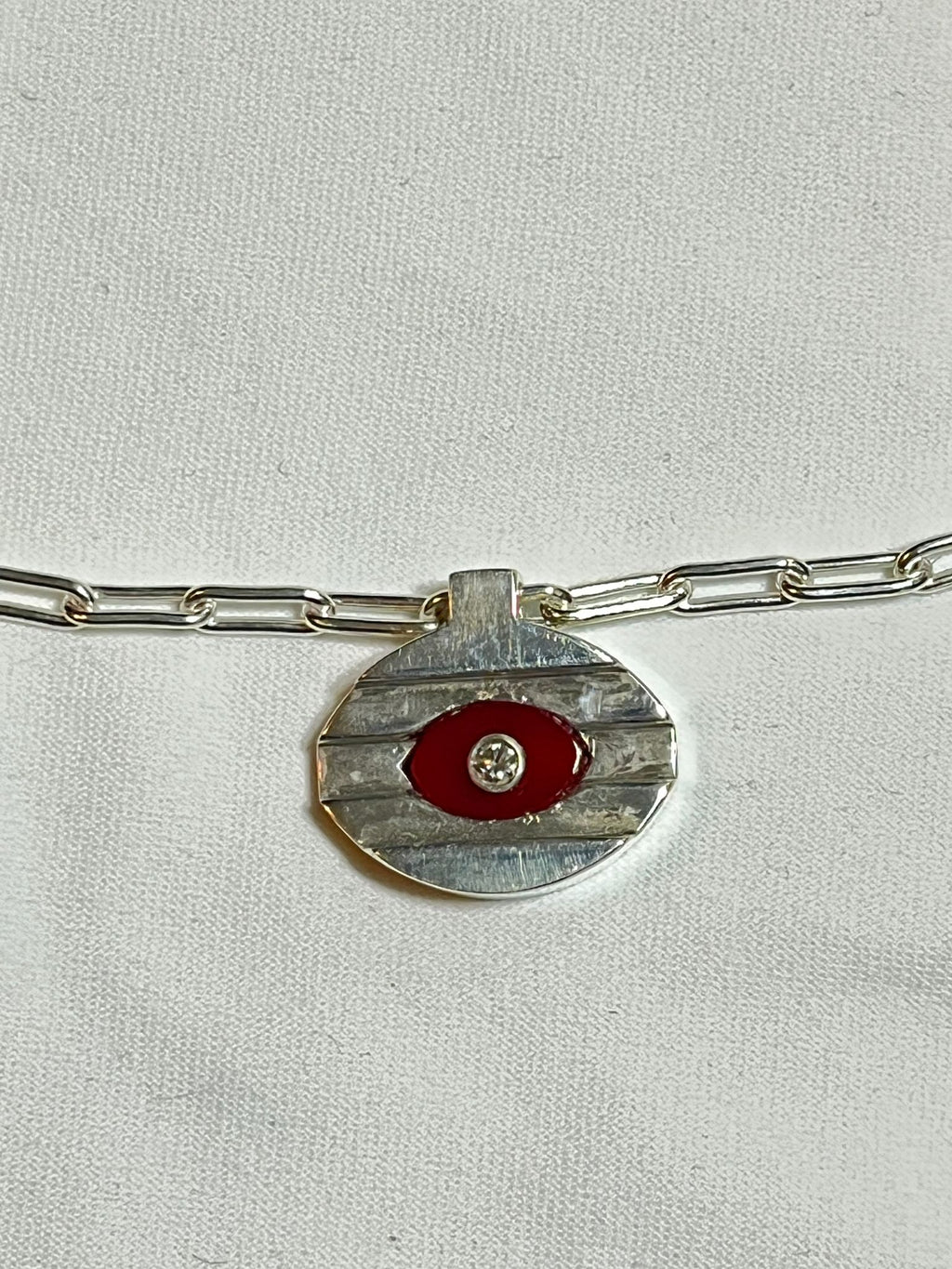 Lacar - Ridge Necklace - Carnelian w/White Diamond