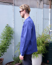 Load image into Gallery viewer, Le mont st michel - Cotton Twill Work Jacket (Men&#39;s) - Vivid Blue - side
