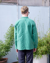 Load image into Gallery viewer, Le mont st michel - Genuine Work Jacket (Men&#39;s) - Green Twill - back
