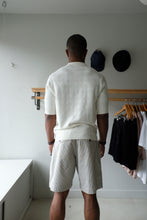 Load image into Gallery viewer, Pleated Track Short - Grey Stripe
