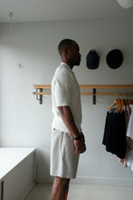 Load image into Gallery viewer, Pleated Track Short - Grey Stripe
