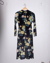 Load image into Gallery viewer, No. 6 - Alix Dress - Velvet Black Brighton Floral - flat back
