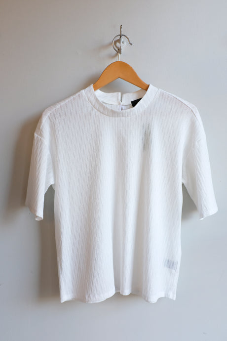 no 6 - Ada Tee - White - flat front