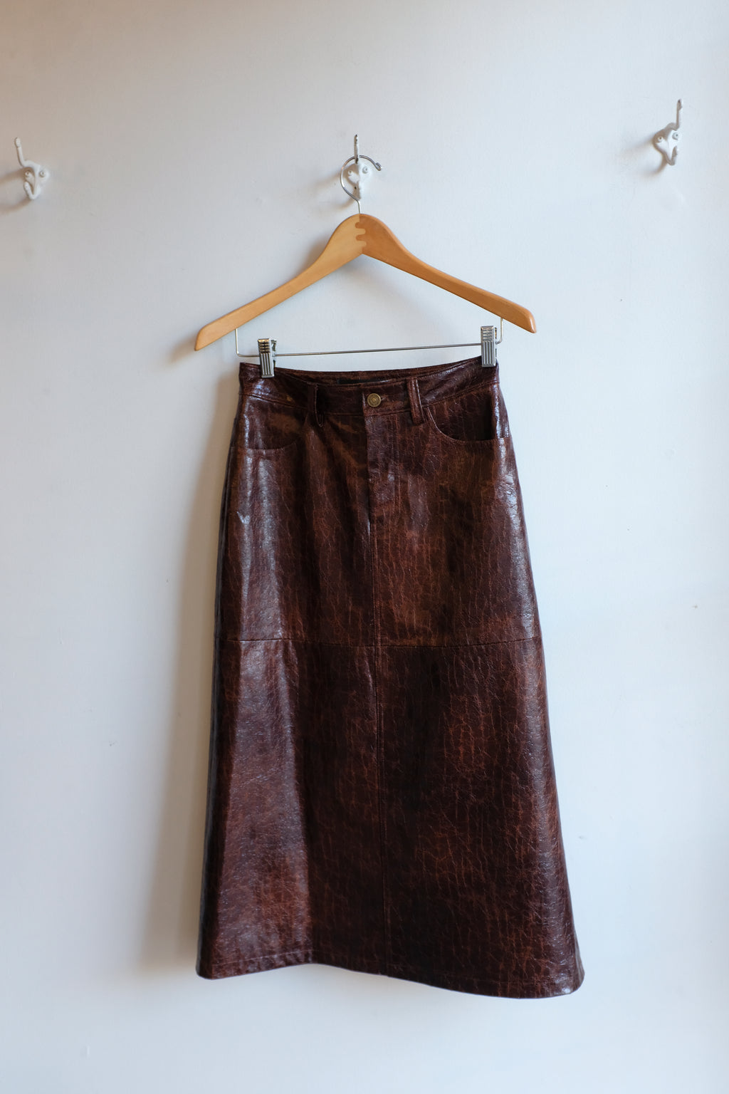 no 6 - Aimee Skirt - Brown Crackle - flat front