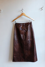 no 6 - Aimee Skirt - Brown Crackle - flat back