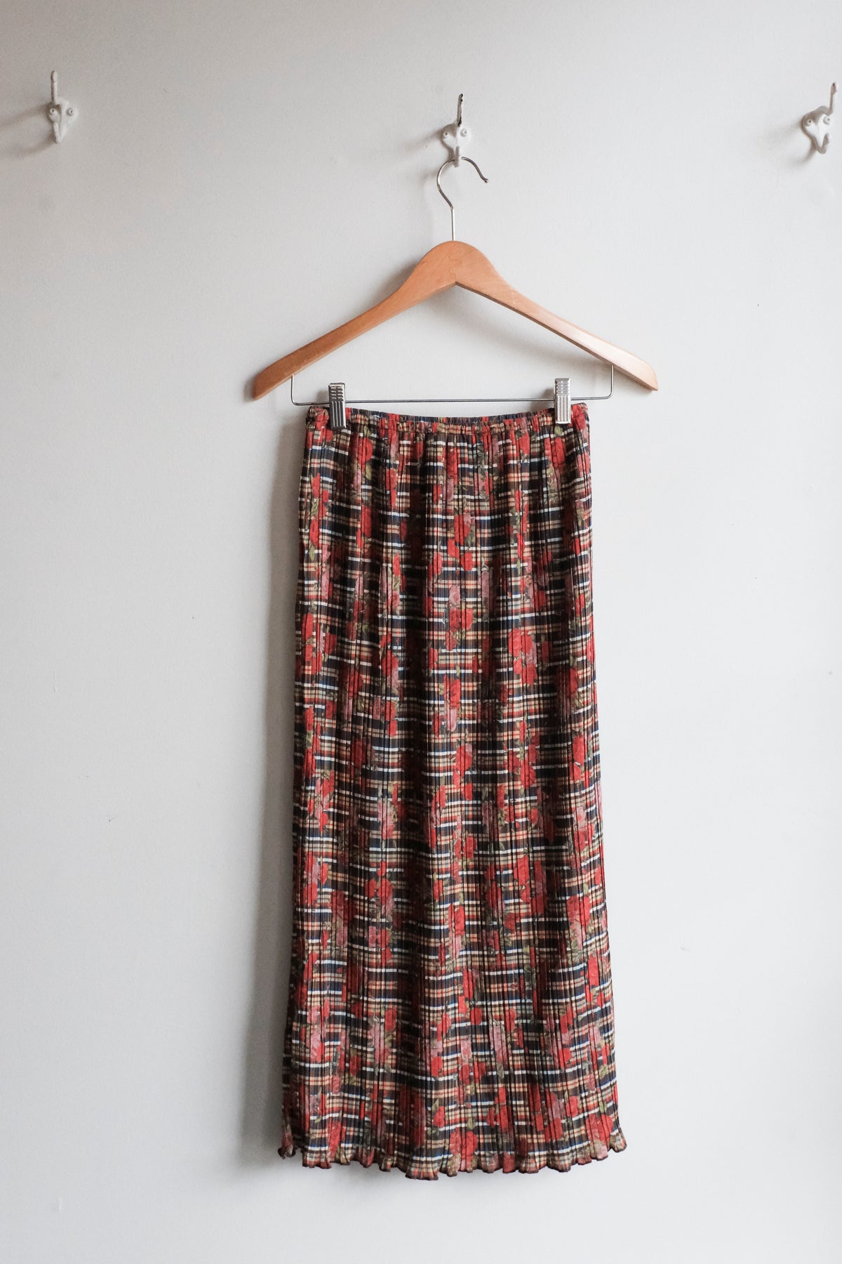 Hiroko Skirt - Rose Plaid