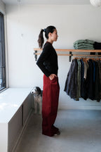 Sixtine Corduroy Trousers - Ruby