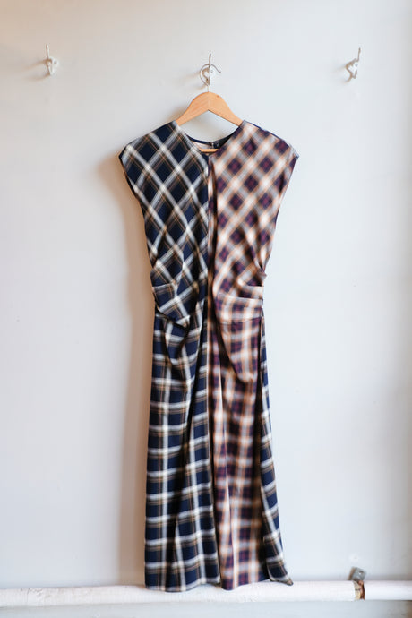 no 6 - Rochelle Dress - Mixed Plaid - flat front