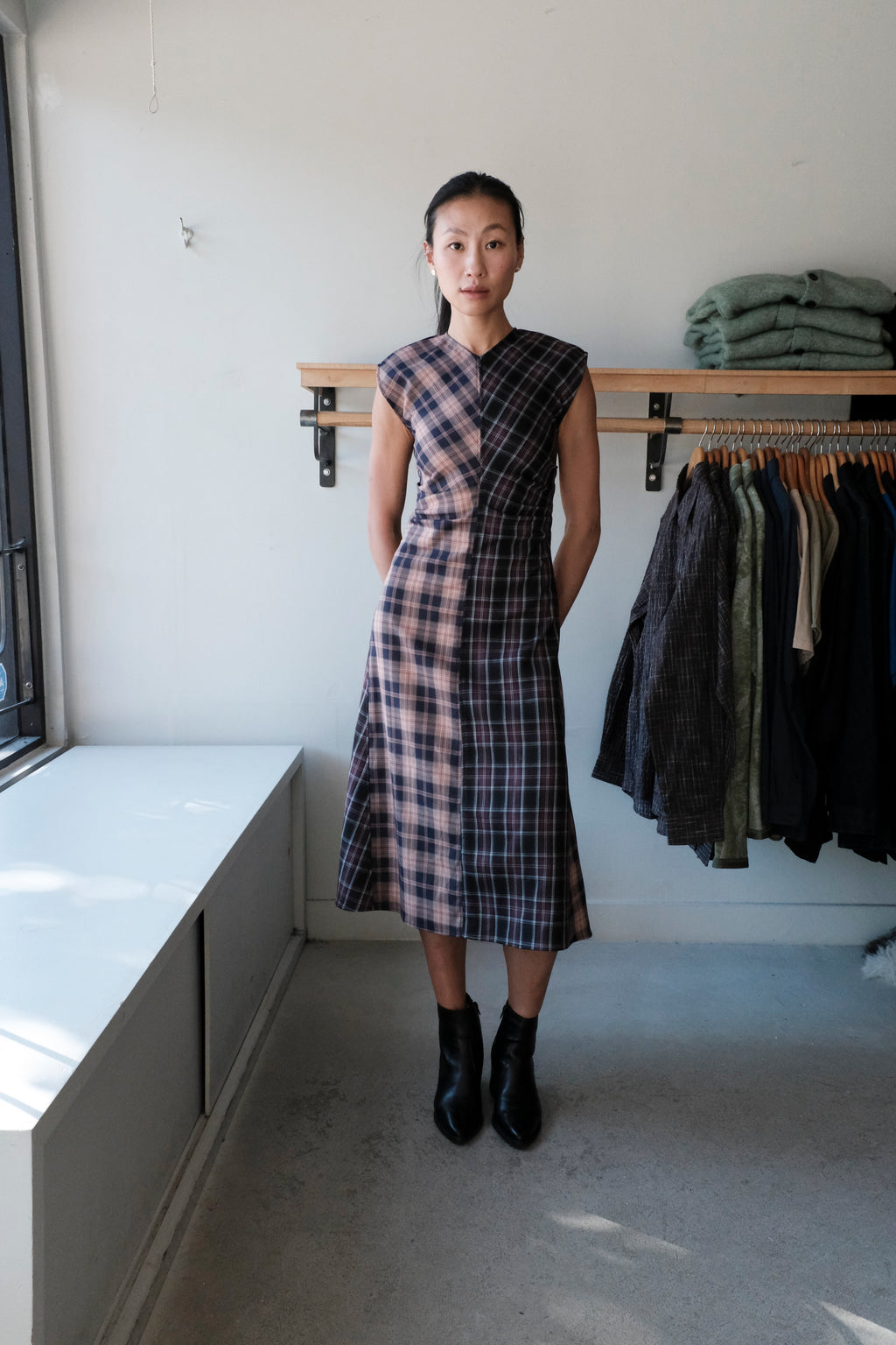 Rochelle Dress - Plum/Pink Plaid