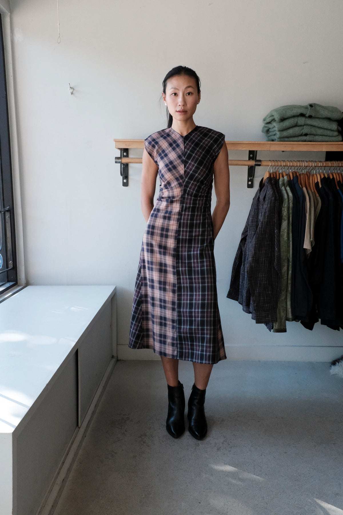 Rochelle Dress - Plum/Pink Plaid