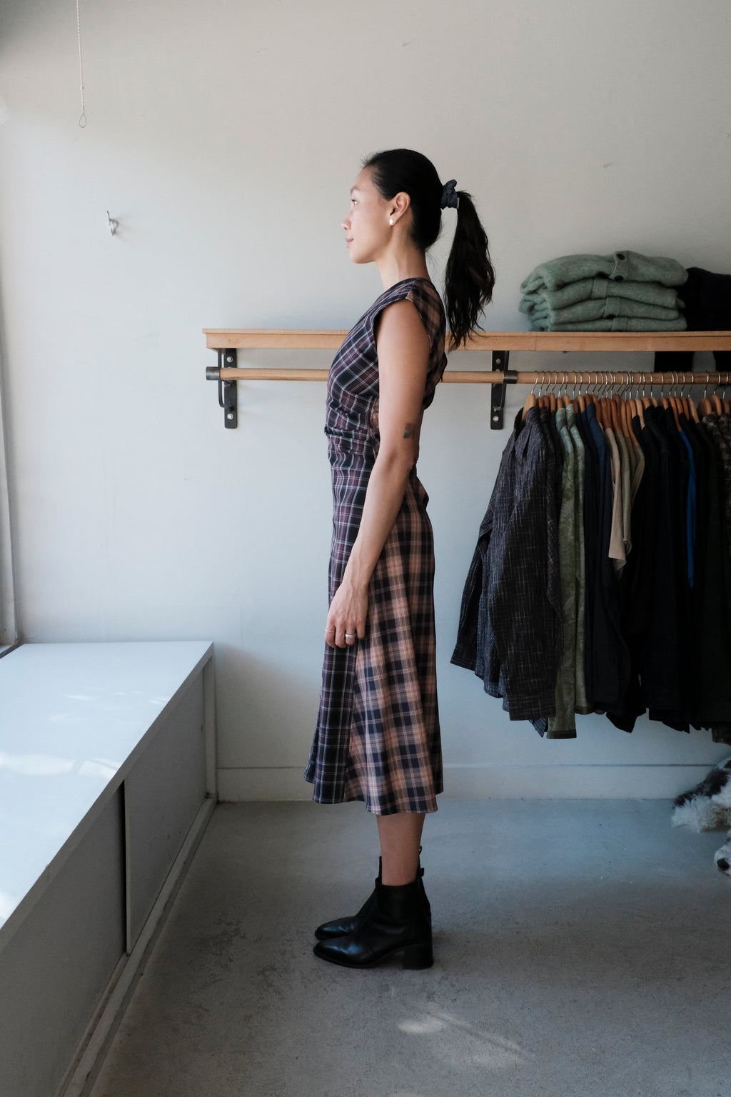 Rochelle Dress - Plum/Pink Plaid