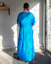 Load image into Gallery viewer, no.6 - Clair Dress - Blue Silk - back

