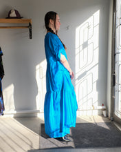 Load image into Gallery viewer, no.6 - Clair Dress - Blue Silk - side
