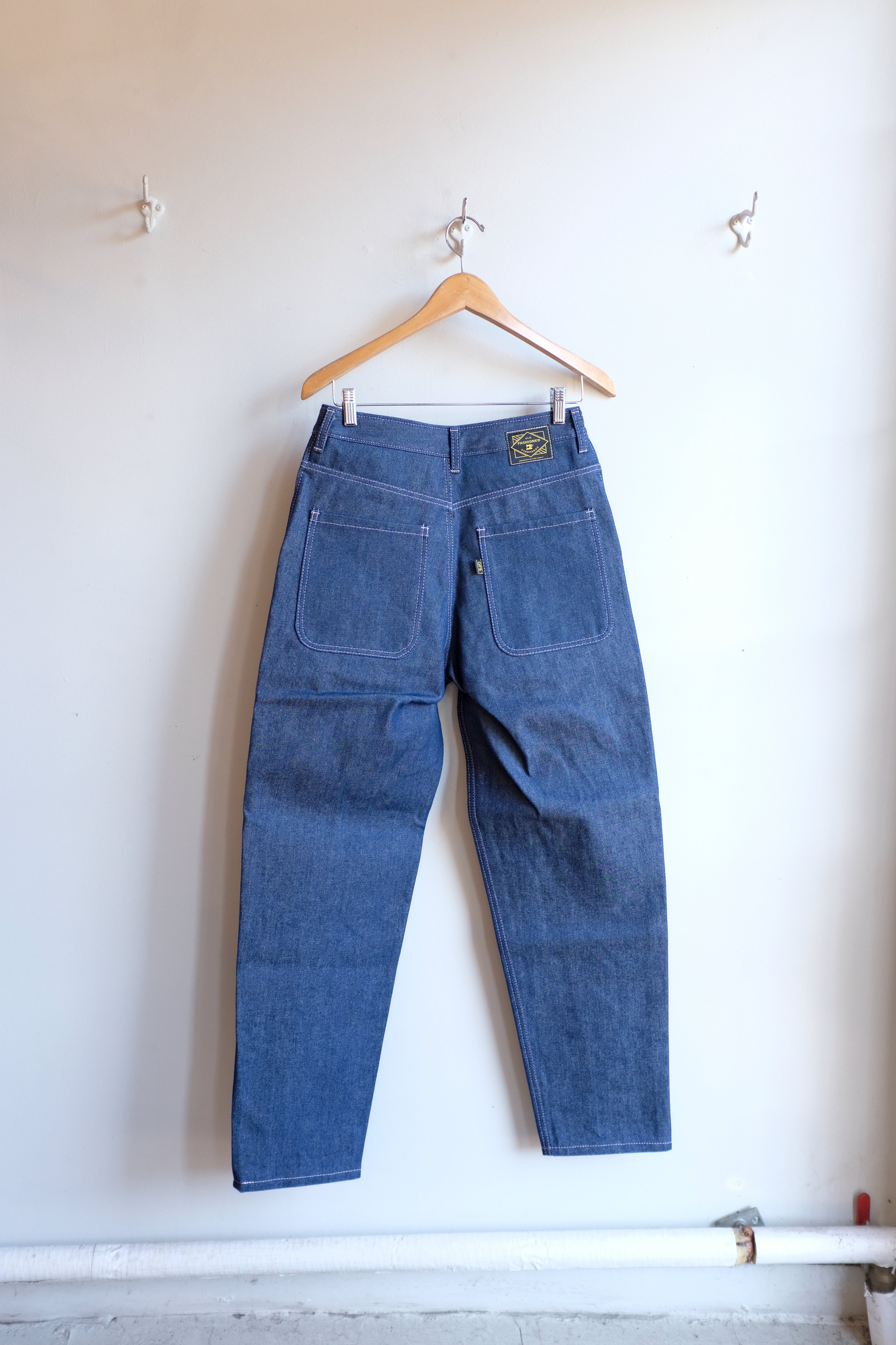old fashion standard - fancy pants - indigo denim - flat back