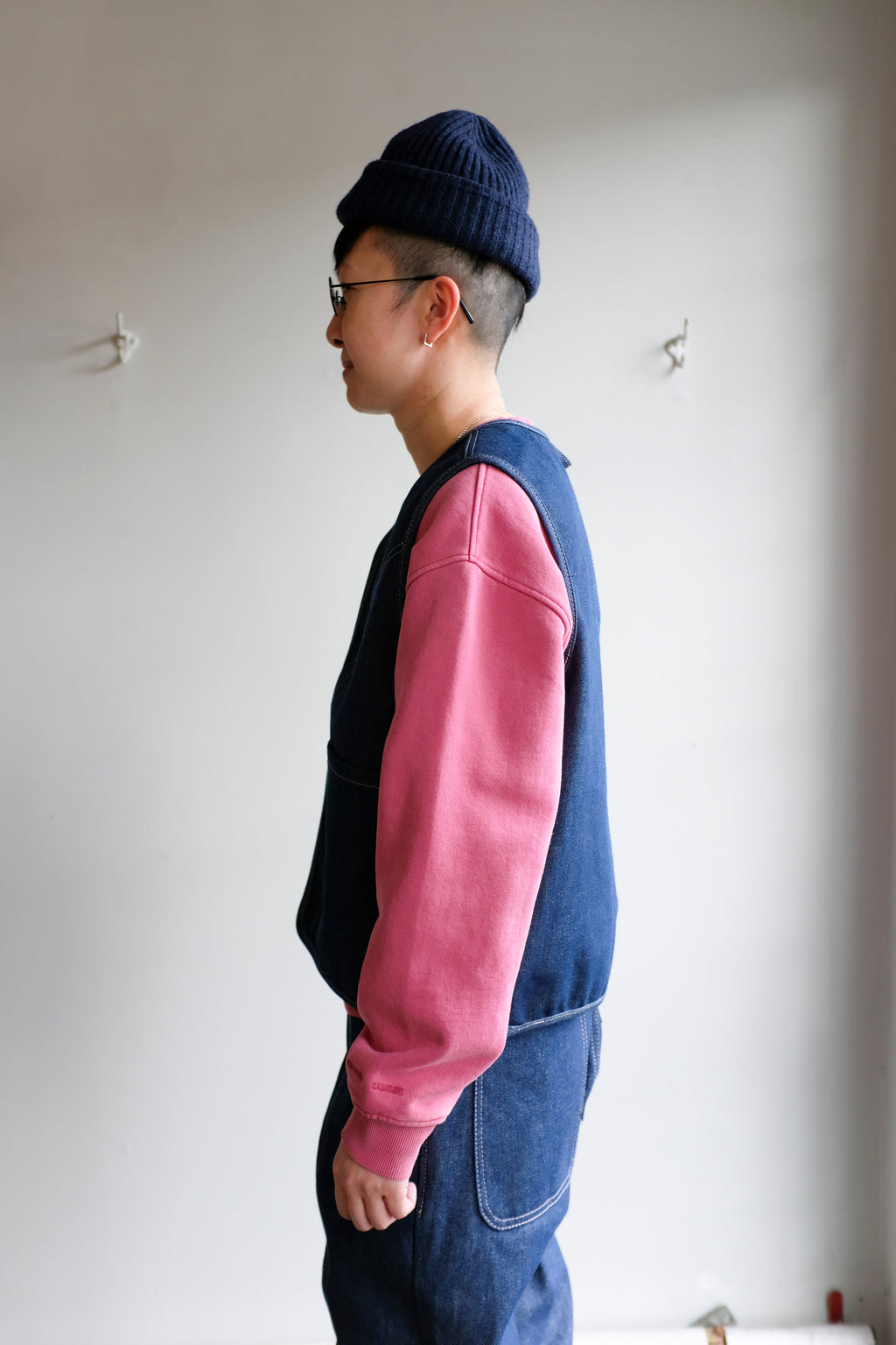 Old Fashioned Standards - Y Vest - Dark Denim - side