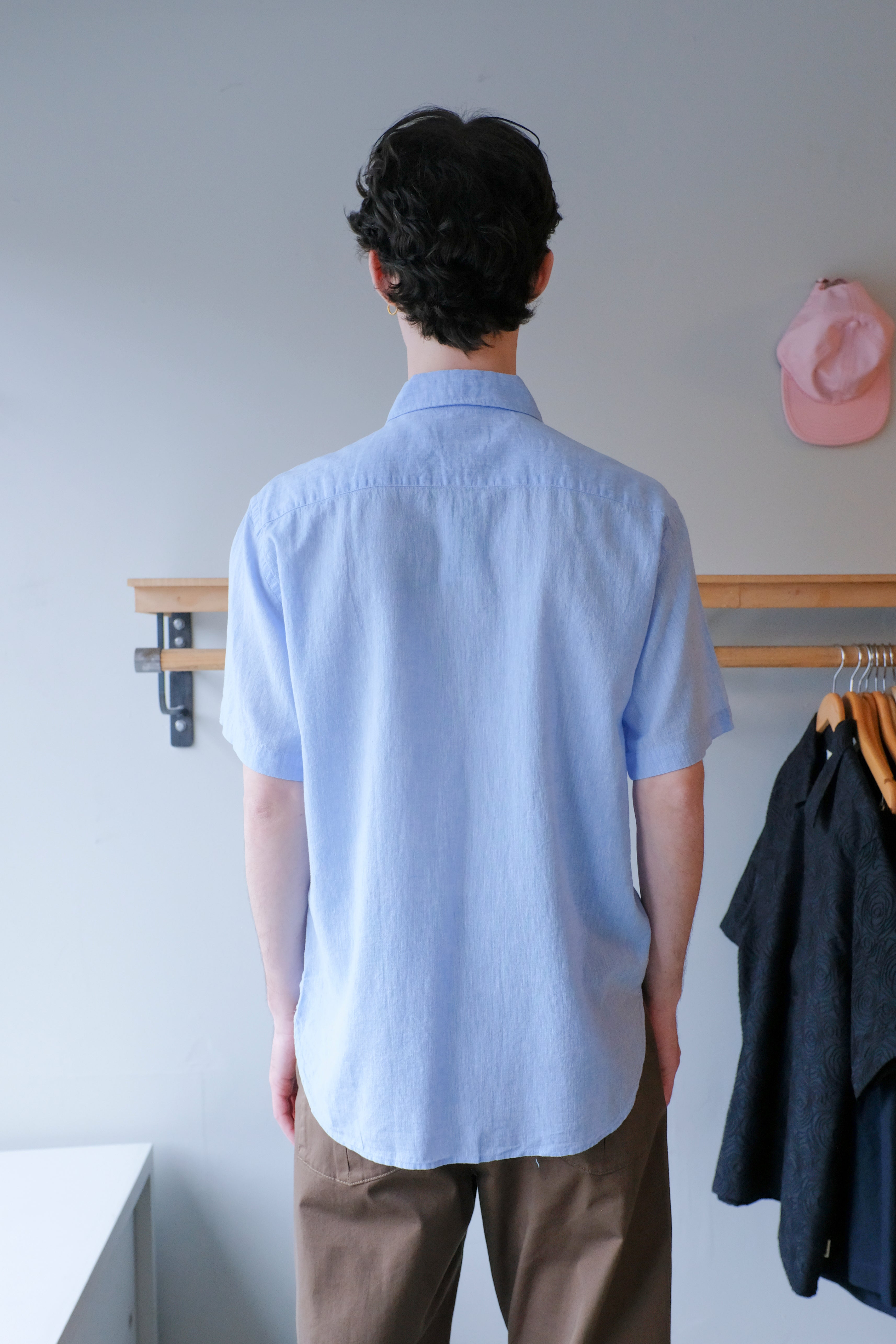 Oliver Spencer - Atlanta Short Sleeve Shirt - Blue (Perkins) - back