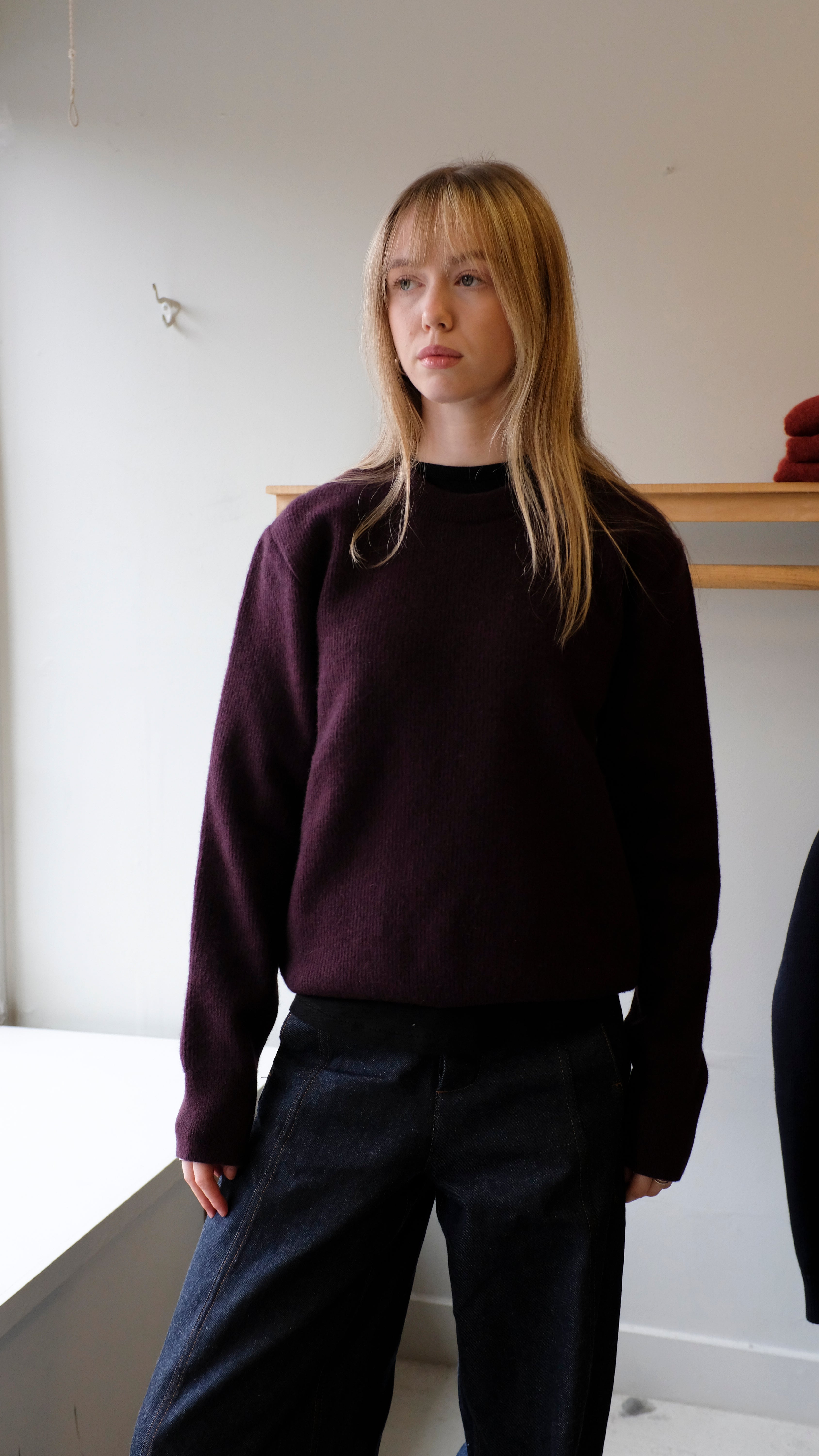 Oliver Spencer - Blenheim Sweater - Purple (Hartwell) - front