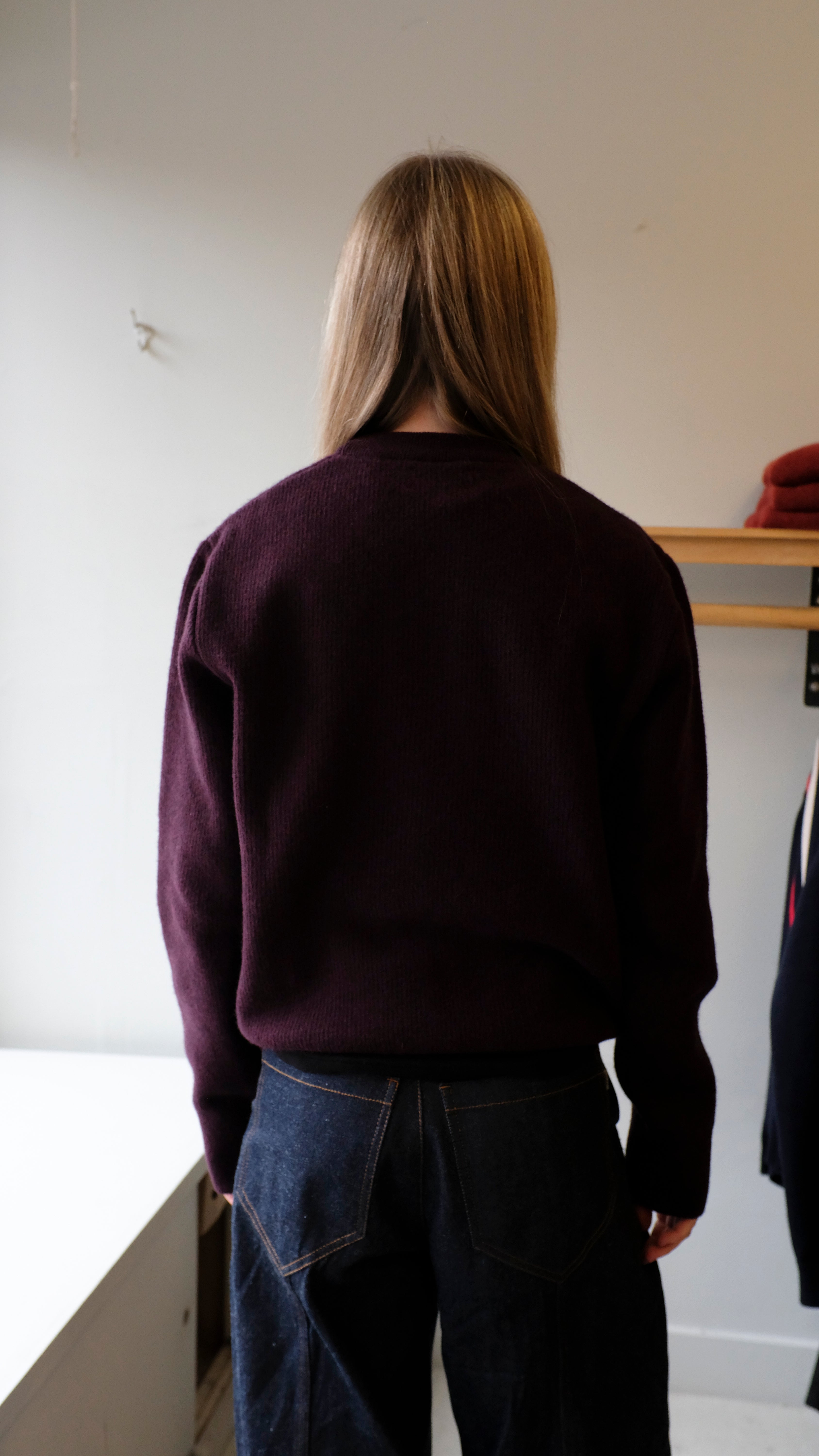 Oliver Spencer - Blenheim Sweater - Purple (Hartwell) - back