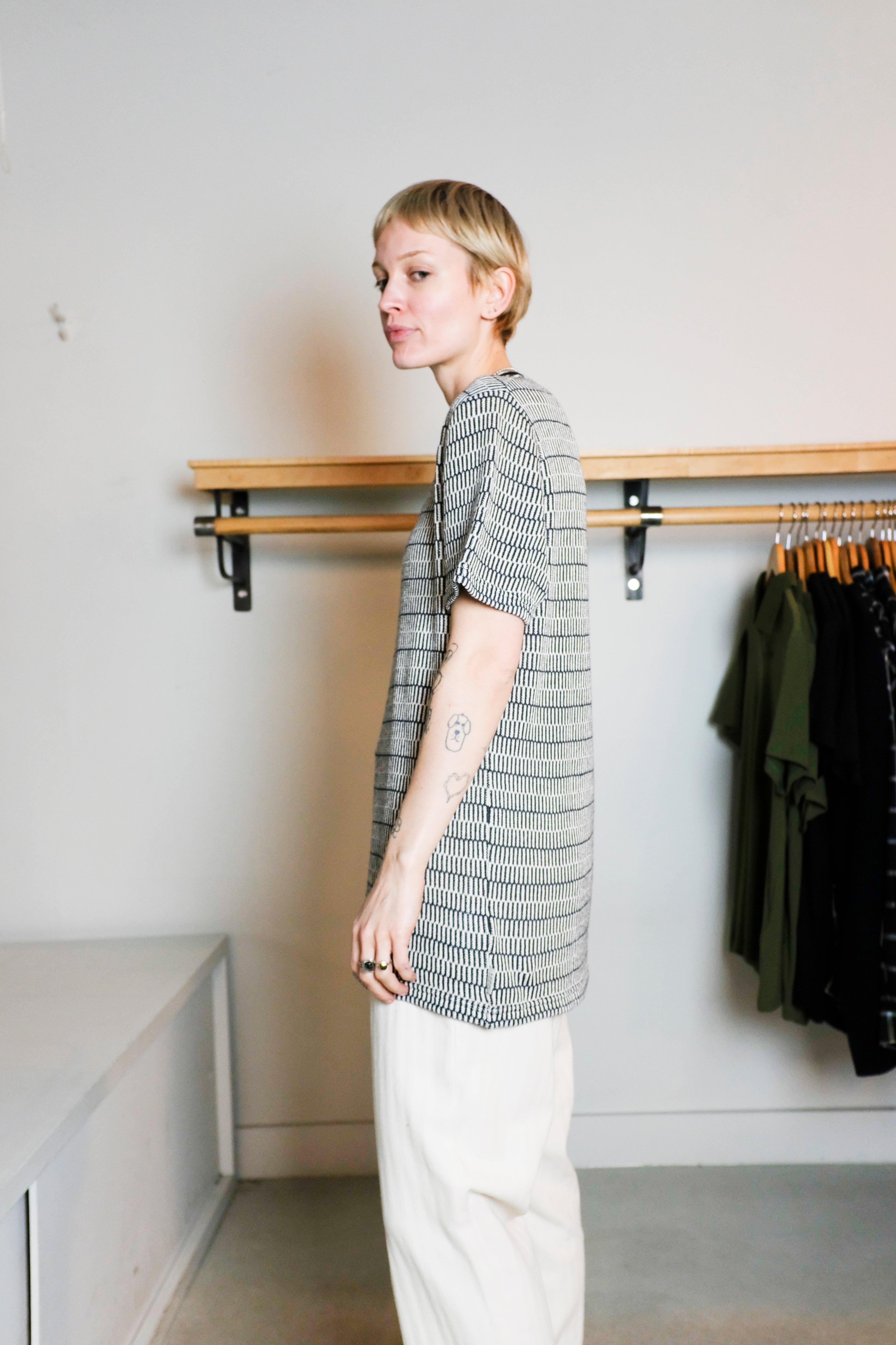 Oliver Spencer - Box T-Shirt - Cream (Starling) - Side